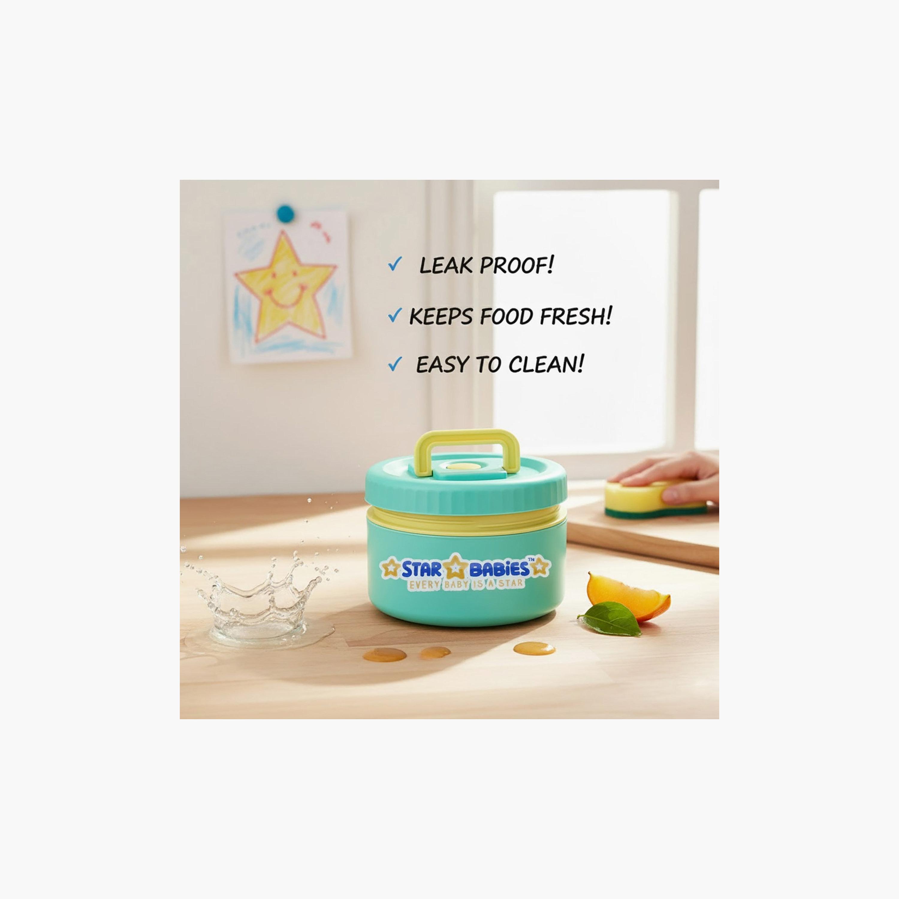 Star Babies 2-Piece Printed SS Food Jar Combo for 13+ Yrs with Non-Slip Bottom - 550 + 550 ml-school-lunchessentials-lunchboxes-image-5