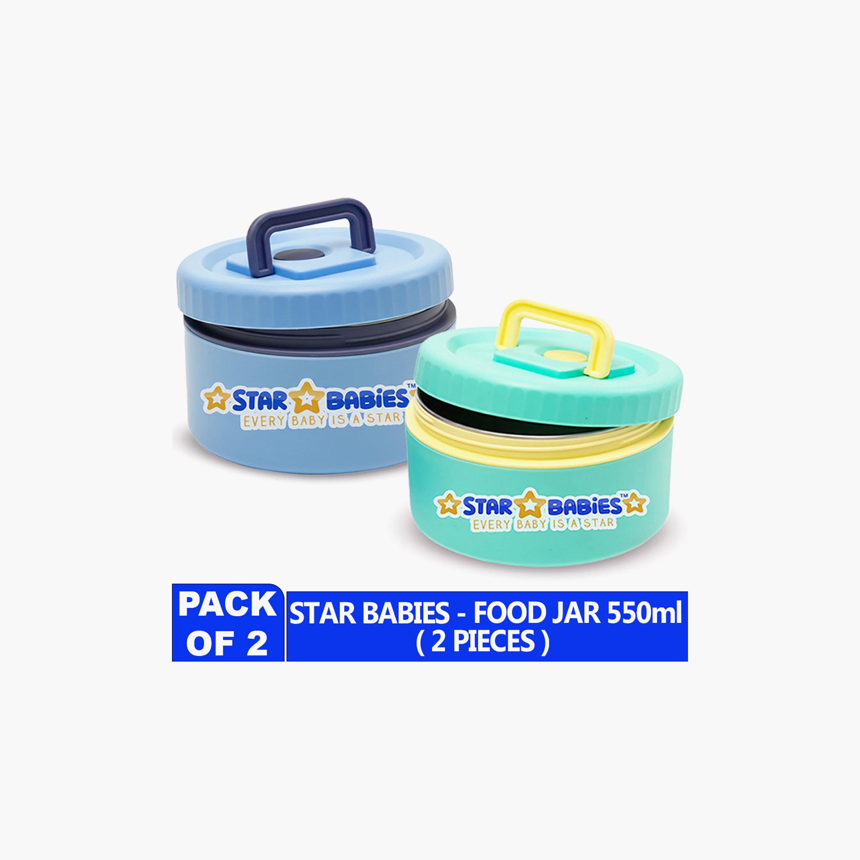 Star Babies 2-Piece Printed SS Food Jar Combo for 13+ Yrs with Non-Slip Bottom - 550 + 550 ml-school-lunchessentials-lunchboxes-image-4