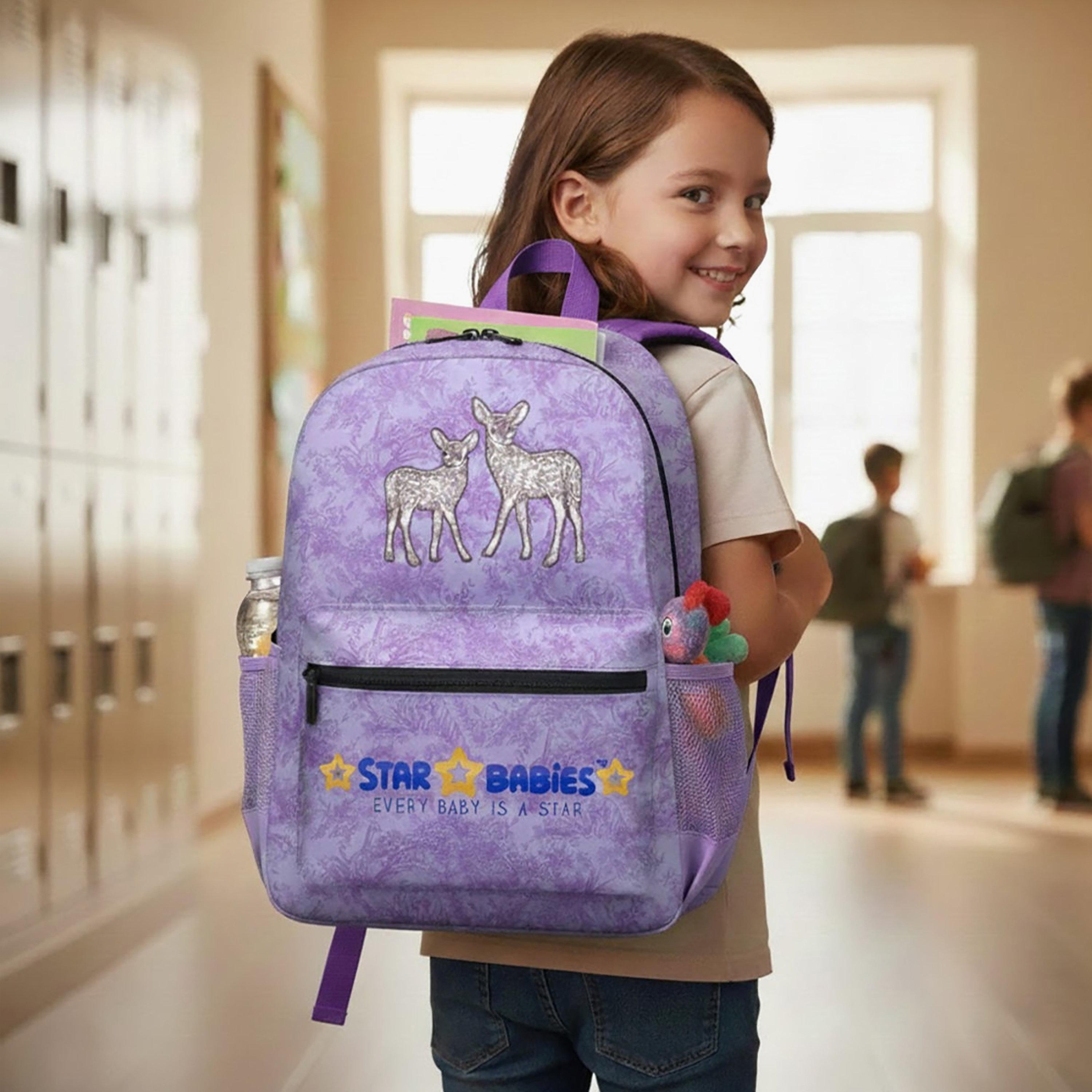 Star Babies Deer School Backpack for 5-8 Yrs with Adjustable Shoulder Straps - 16 Inch-school-bagsandbackpacks-backpacks-image-3