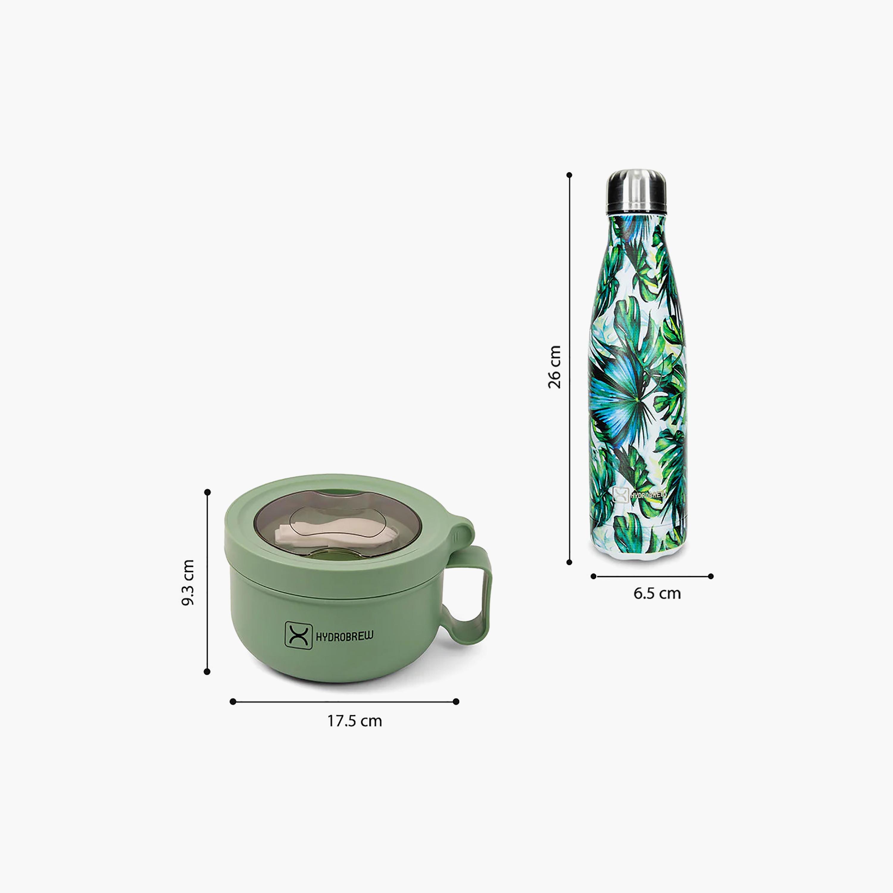 Hydrobrew Lunch Box With Double Wall Stainless Steel Water Bottle-school-lunchessentials-lunchboxes-image-6