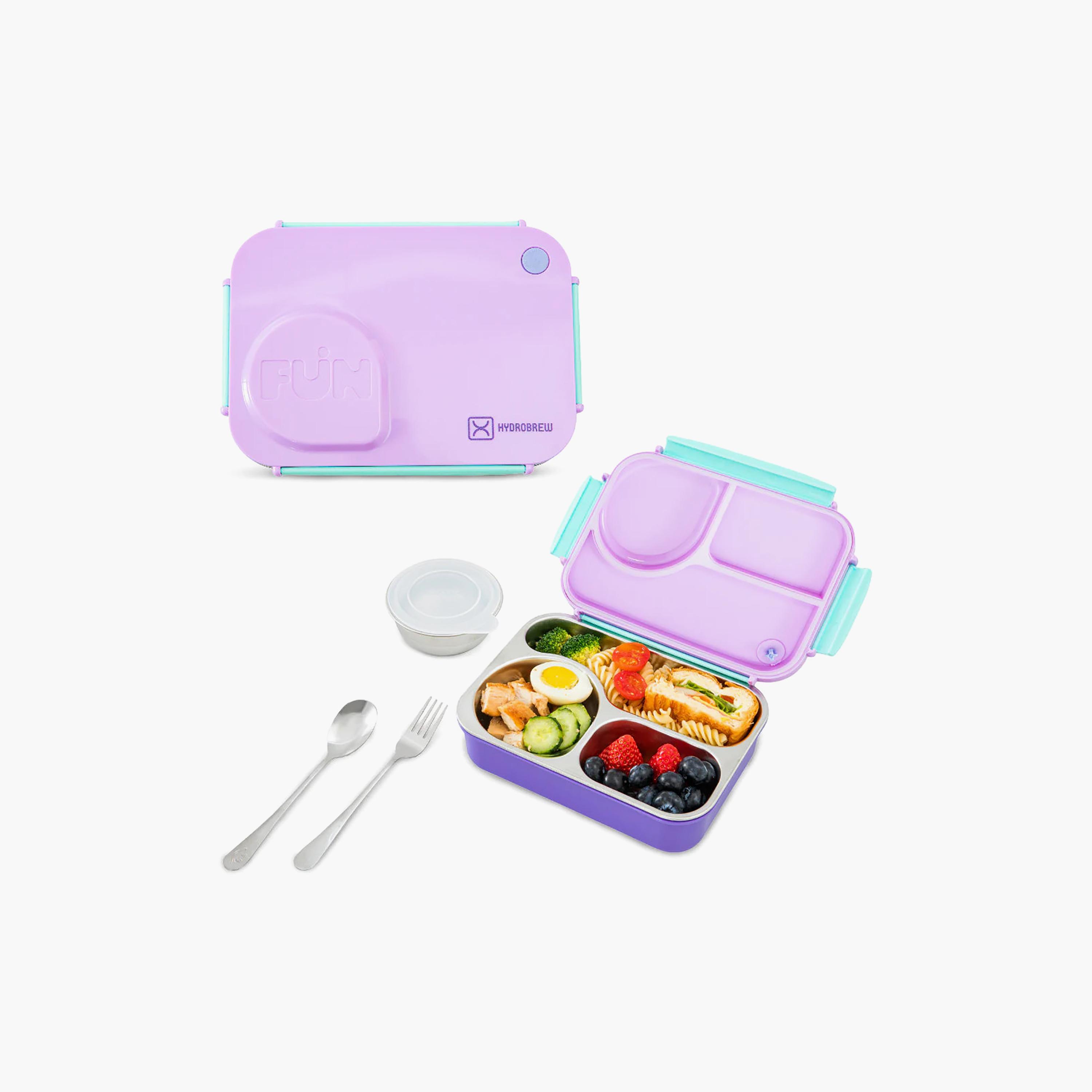 Hydrobrew Steel Core 4 Compartment Lunch Box With Double Wall Stainless Steel Water Bottle-school-lunchessentials-lunchboxes-image-13