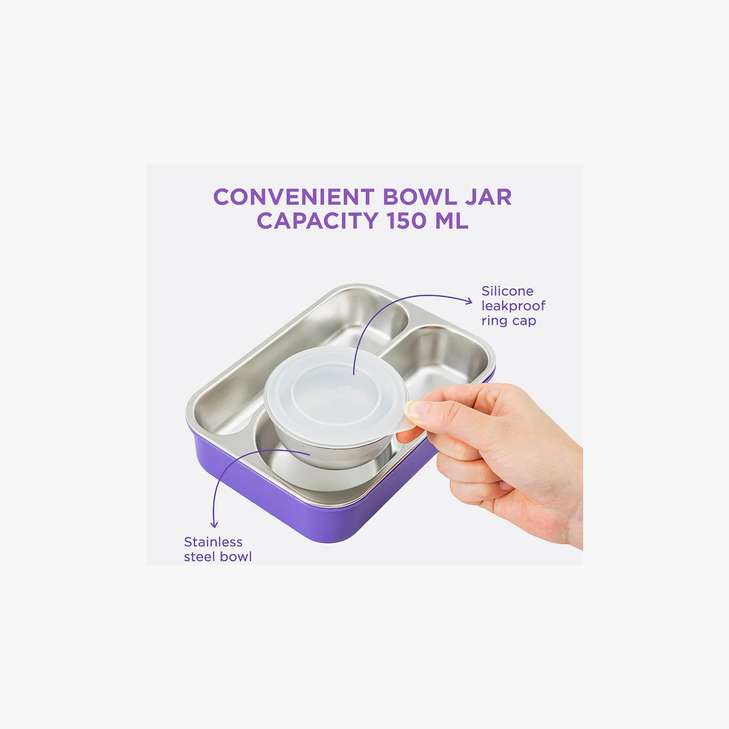 Hydrobrew Steel Core 4 Compartment Lunch Box With Double Wall Stainless Steel Water Bottle-school-lunchessentials-lunchboxes-image-15