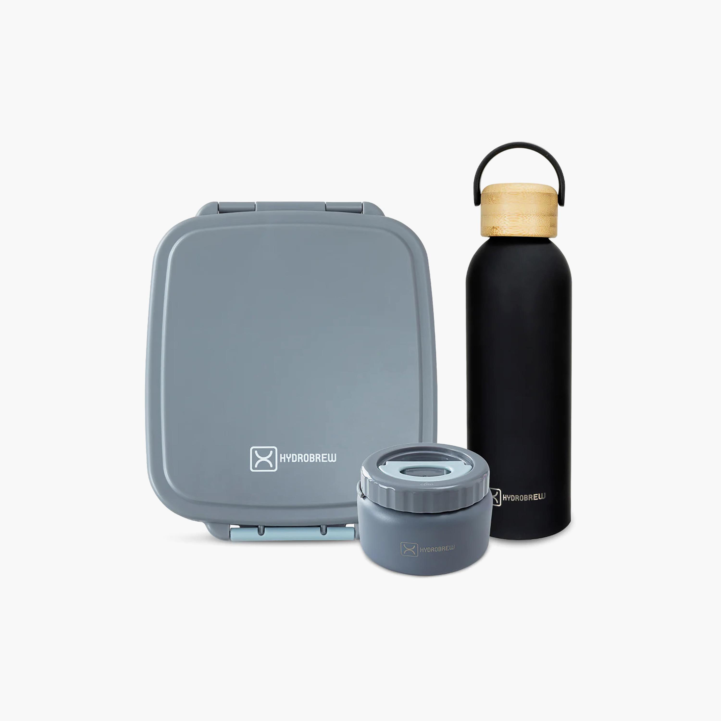 Hydrobrew Mega Flex Bento Lunch Box With Insulated Food Jar & Double Wall Stainless Steel Water Bottle-school-lunchessentials-lunchboxes-image-11