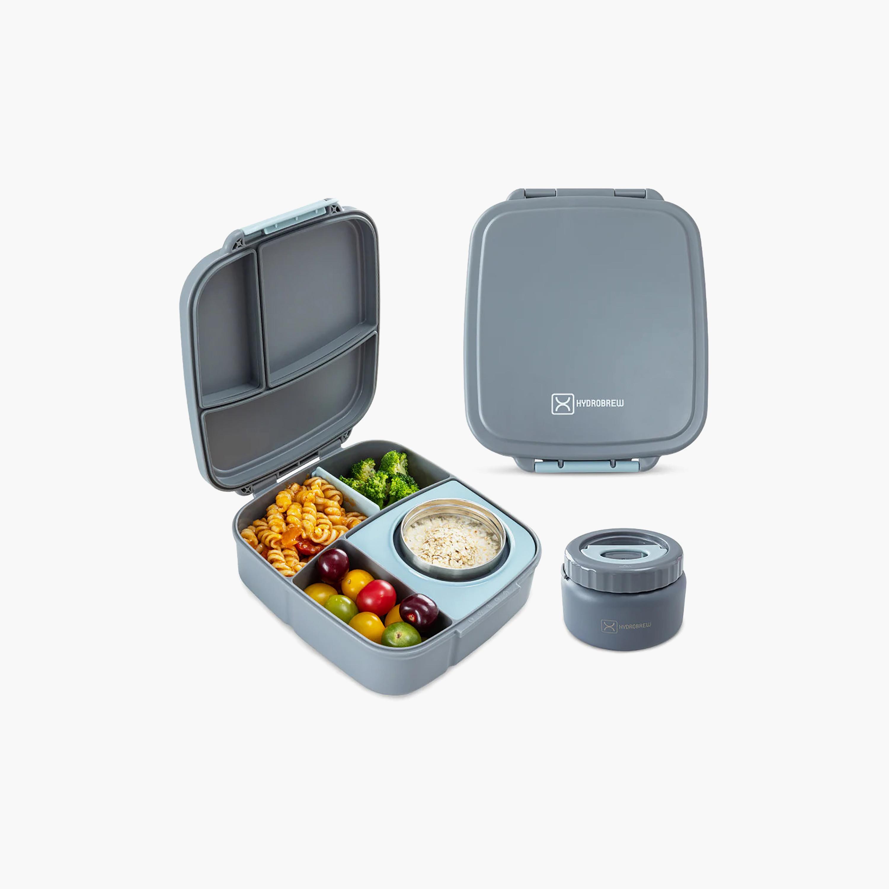 Hydrobrew Mega Flex Bento Lunch Box With Insulated Food Jar & Double Wall Stainless Steel Water Bottle-school-lunchessentials-lunchboxes-image-14
