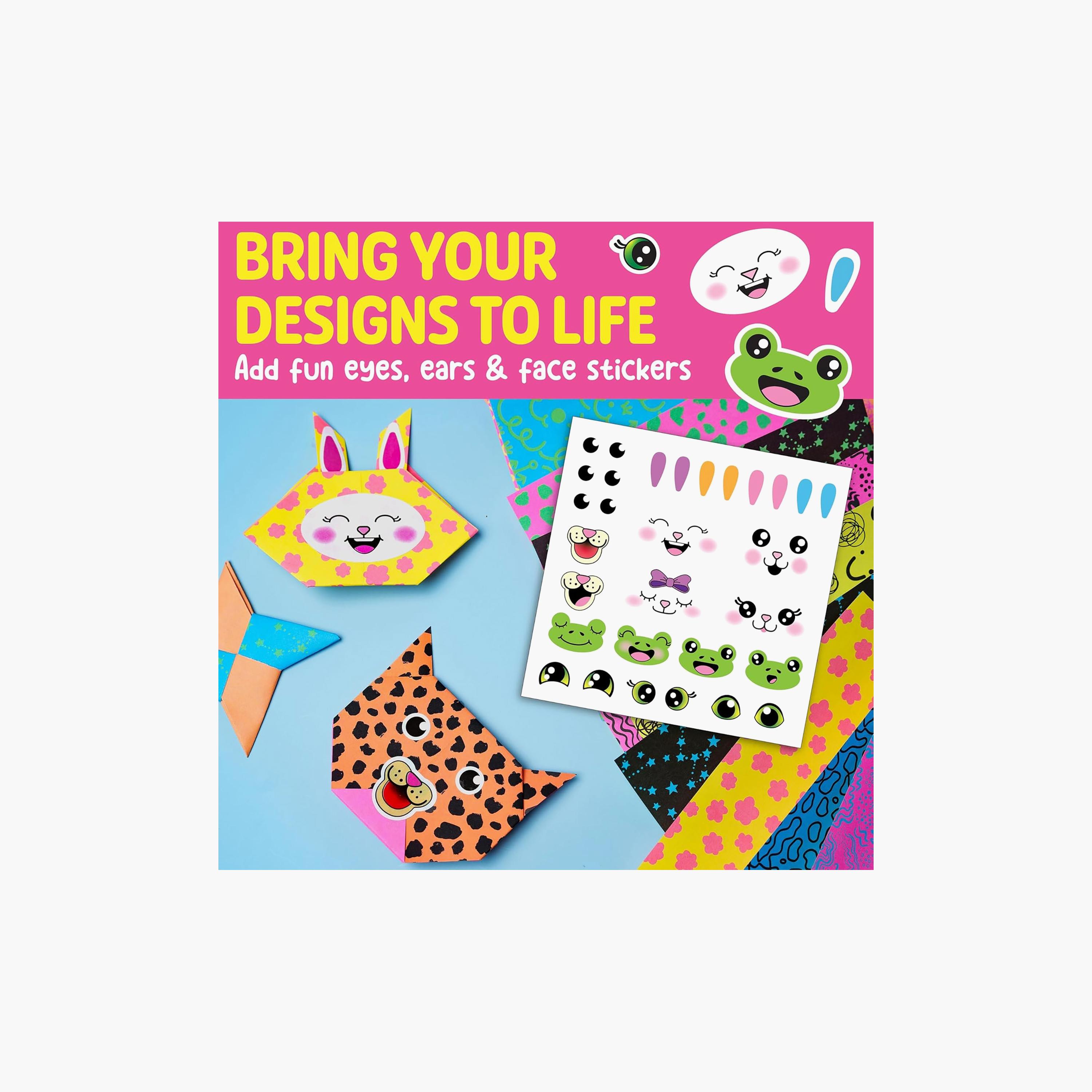 Creativity for Kids Neon Origami Mini Kit with Bright Papers & Stickers Sheet-school-artsandcrafts-image-7