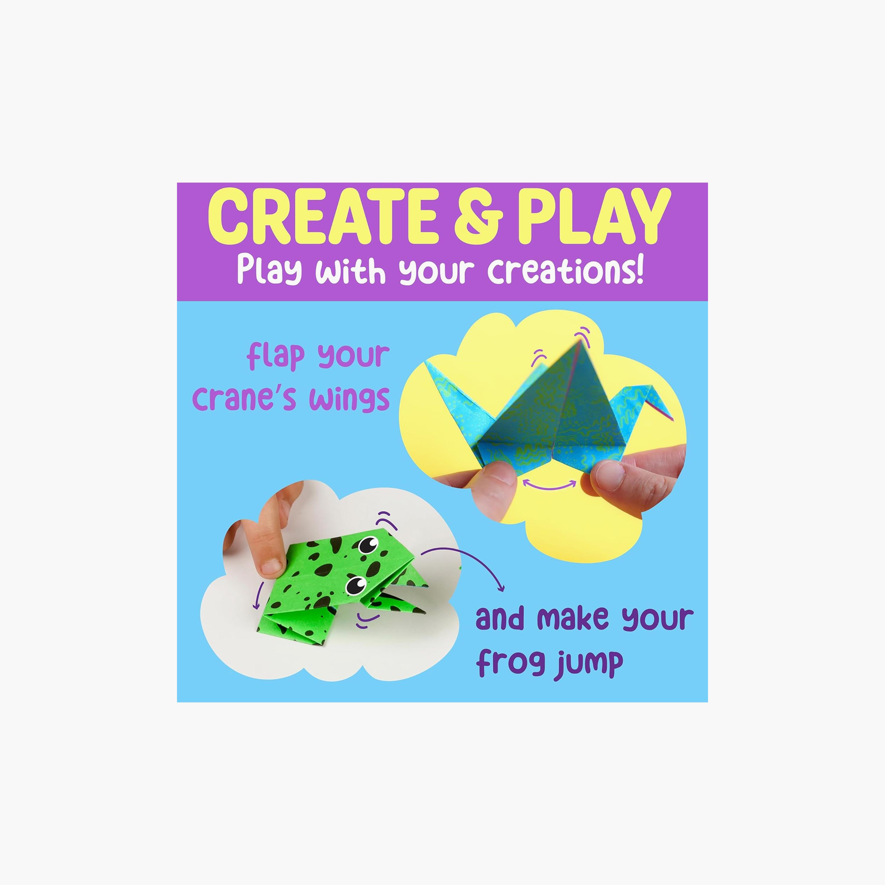 Creativity for Kids Neon Origami Mini Kit with Bright Papers & Stickers Sheet-school-artsandcrafts-image-8