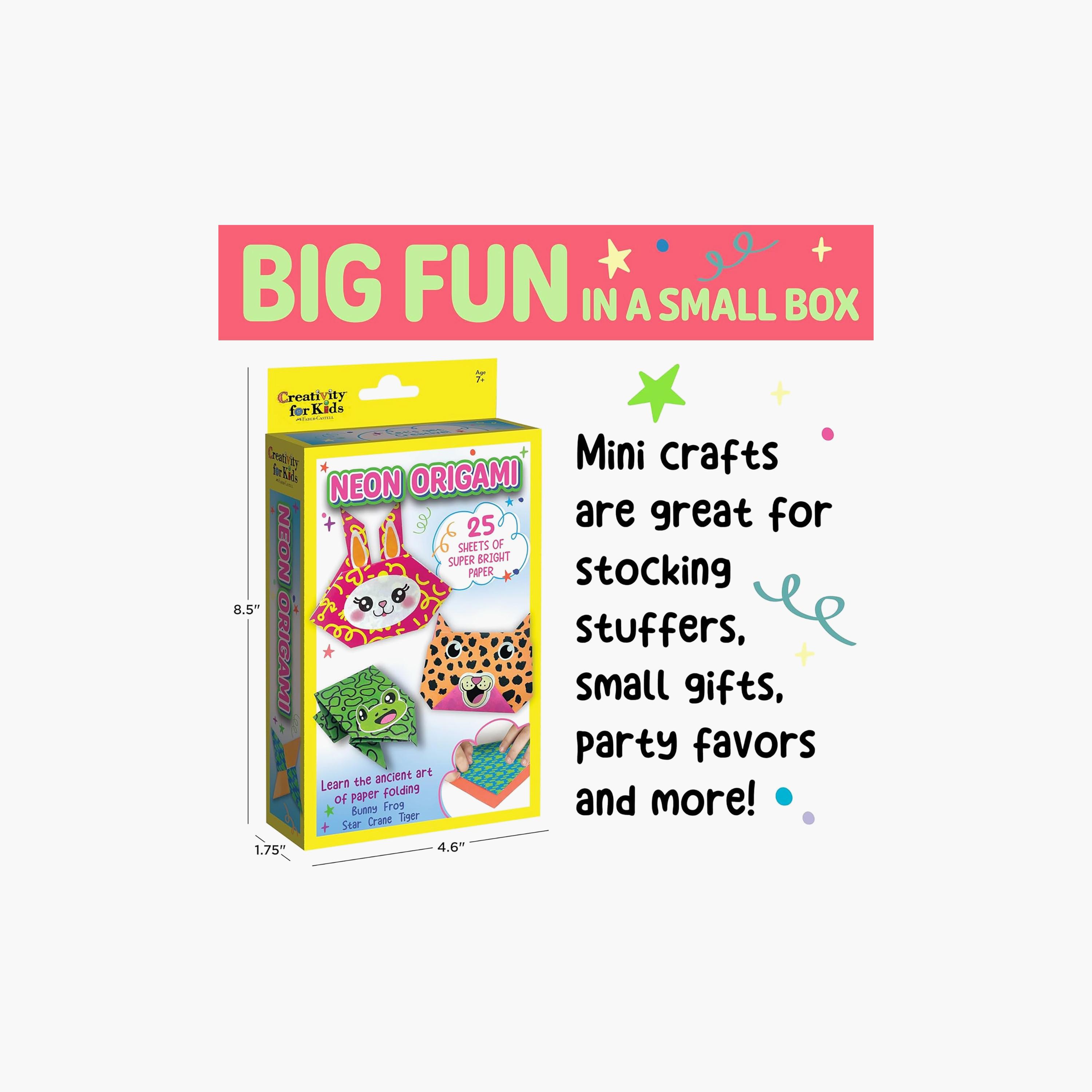 Creativity for Kids Neon Origami Mini Kit with Bright Papers & Stickers Sheet-school-artsandcrafts-image-9
