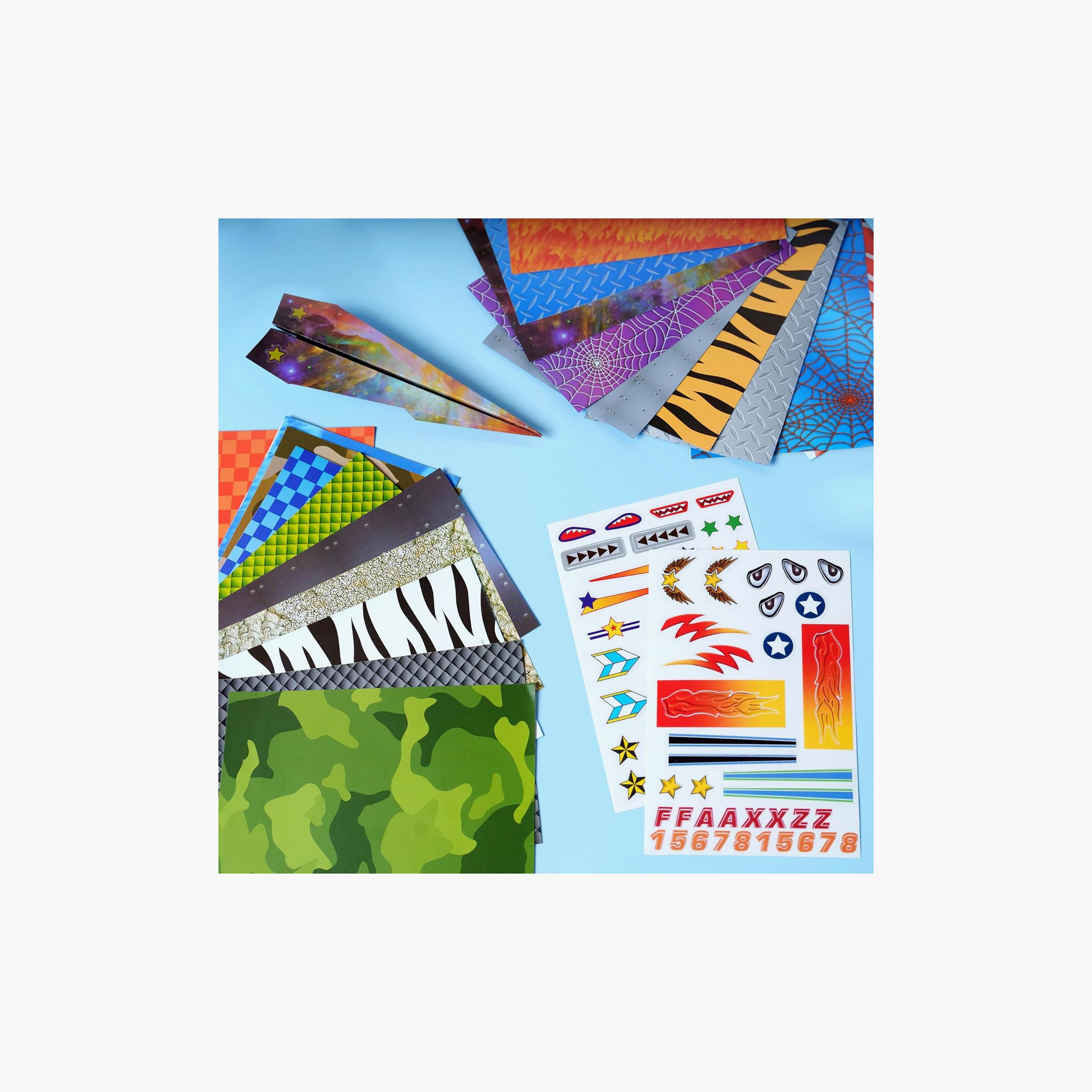 Creativity for Kids Paper Airplane Squadron Craft Kit with Double-Sides Papers & Stickers Sheet-school-artsandcrafts-image-10