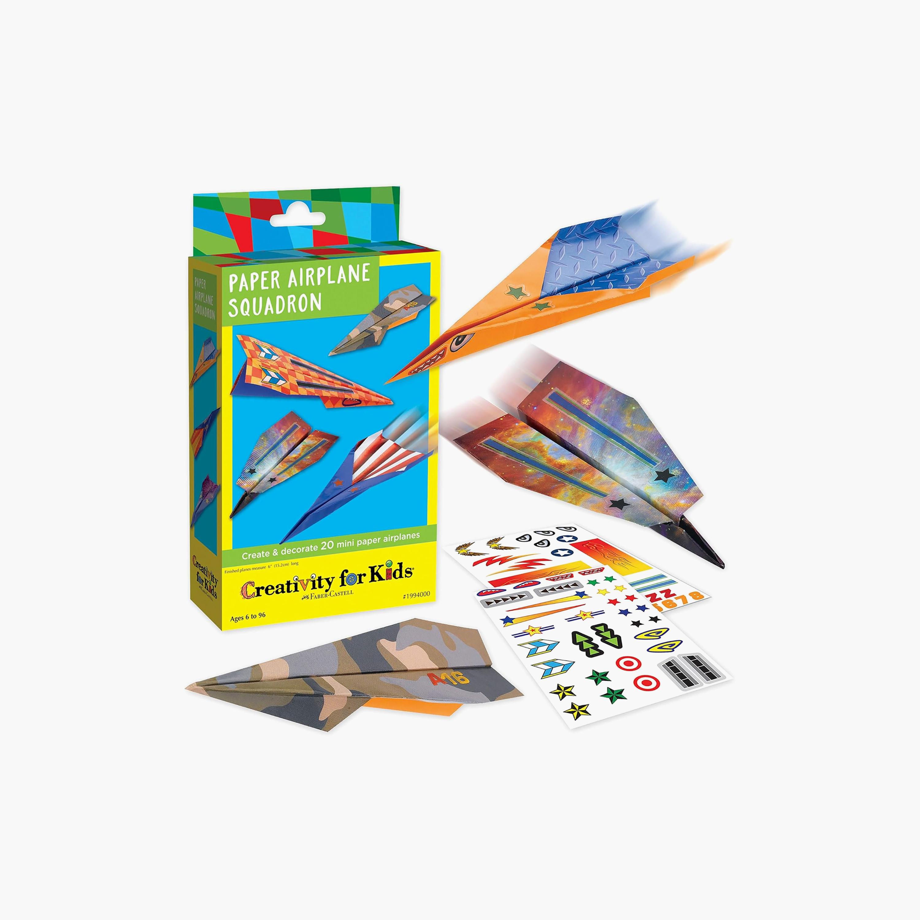 Creativity for Kids Paper Airplane Squadron Craft Kit with Double-Sides Papers & Stickers Sheet-school-artsandcrafts-image-3