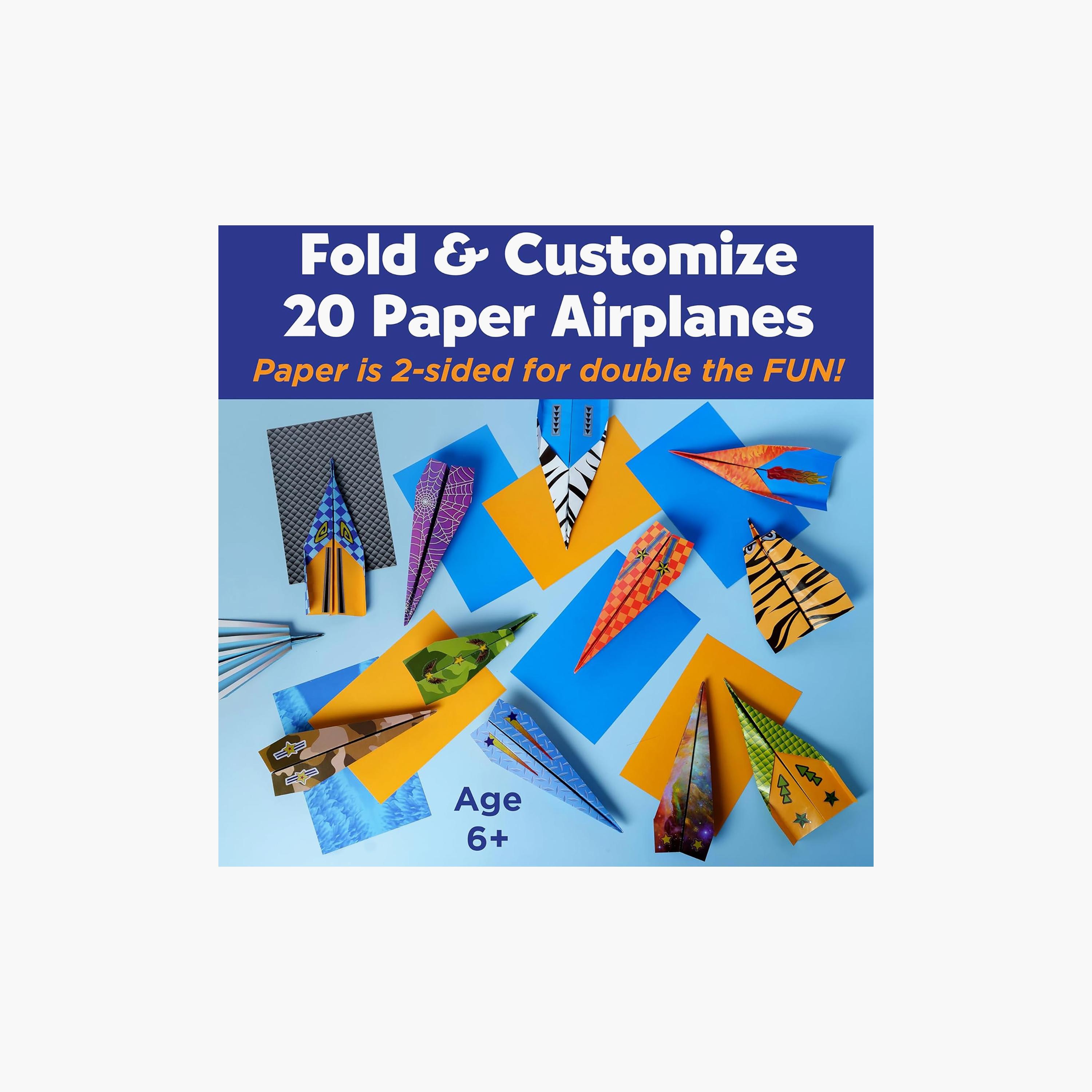 Creativity for Kids Paper Airplane Squadron Craft Kit with Double-Sides Papers & Stickers Sheet-school-artsandcrafts-image-5