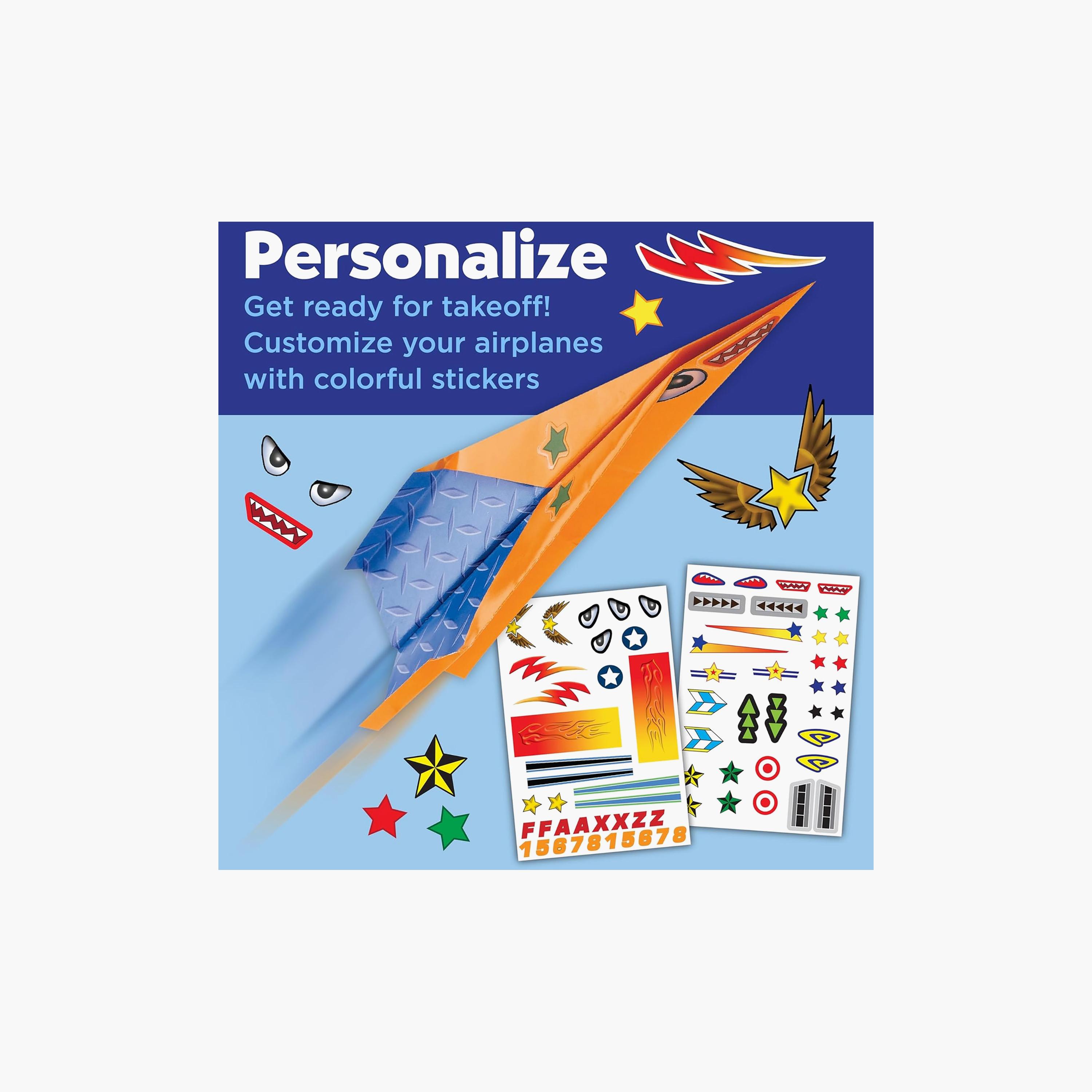 Creativity for Kids Paper Airplane Squadron Craft Kit with Double-Sides Papers & Stickers Sheet-school-artsandcrafts-image-7