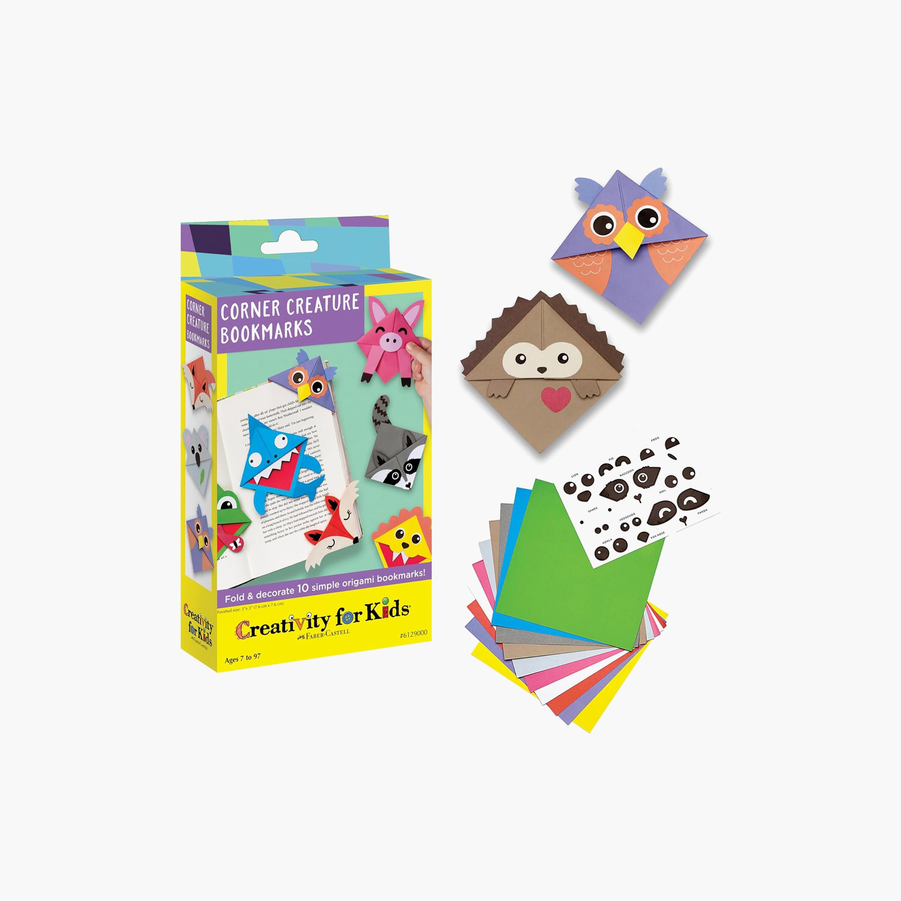Creativity for Kids Corner Creature Bookmarks with Small Gifts & Origami Crafts - 10 Piece-school-artsandcrafts-image-2