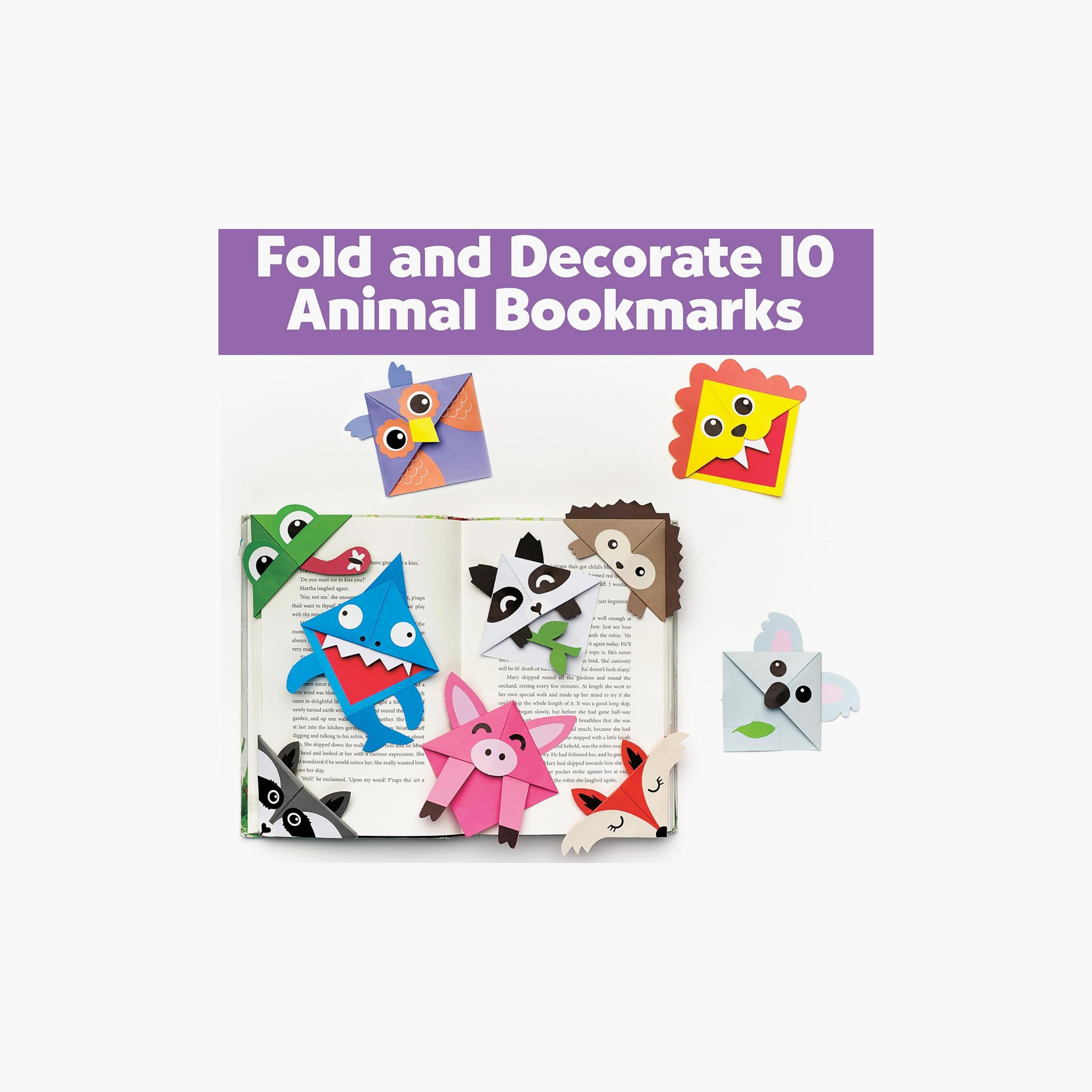 Creativity for Kids Corner Creature Bookmarks with Small Gifts & Origami Crafts - 10 Piece-school-artsandcrafts-image-3