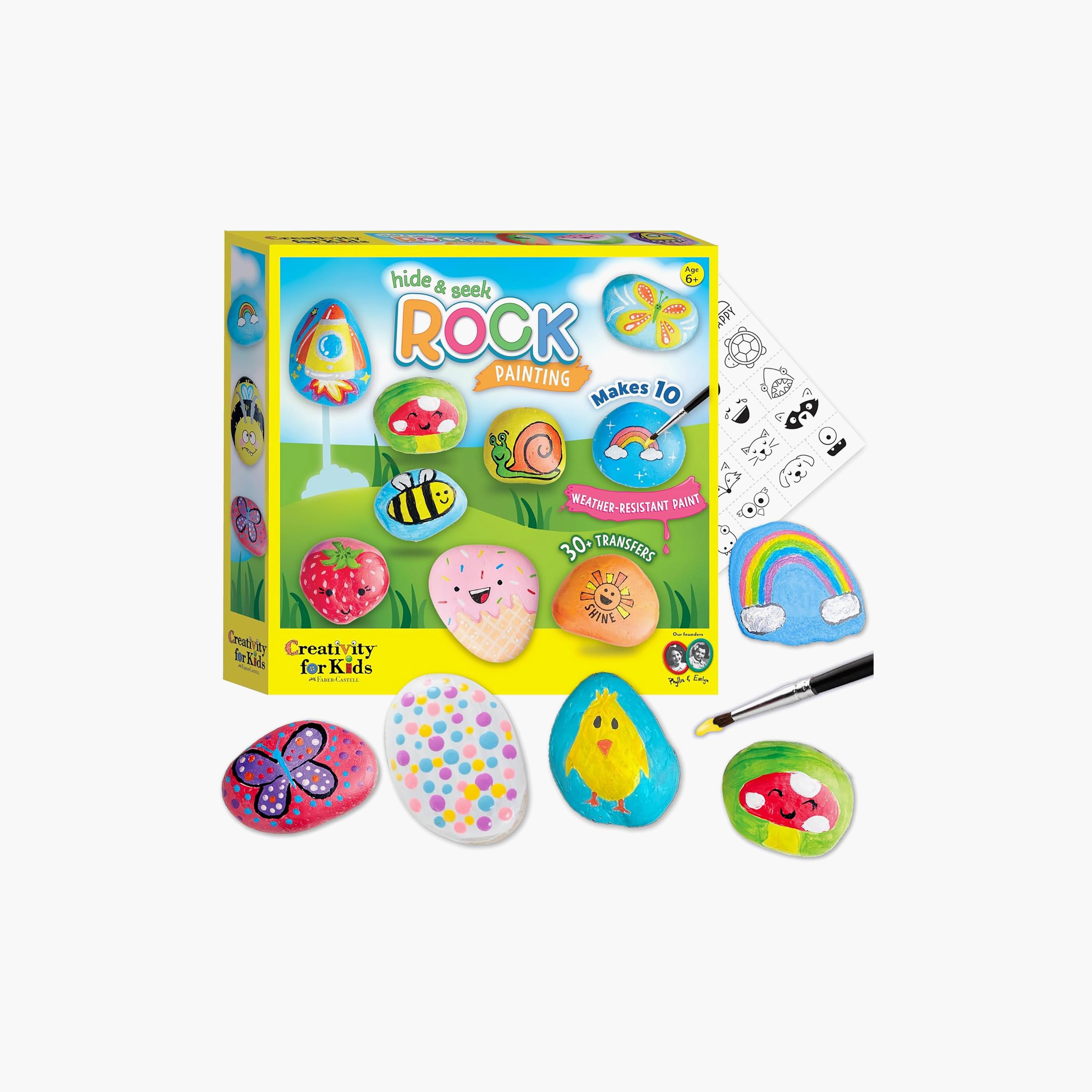 Creativity for Kids Hide and Seek Rock Painting Kit with Water Resistant Paint-school-artsandcrafts-image-3