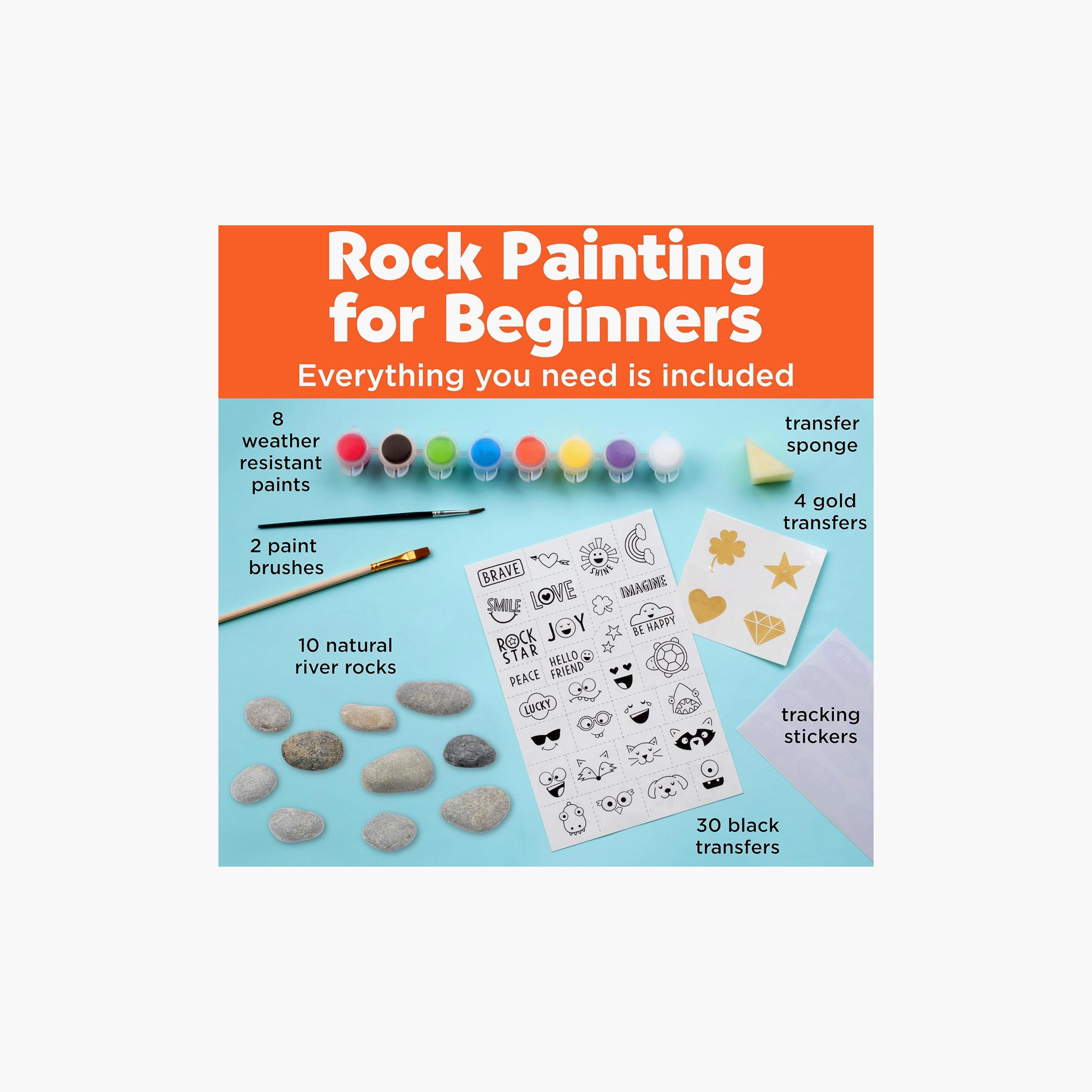 Creativity for Kids Hide and Seek Rock Painting Kit with Water Resistant Paint-school-artsandcrafts-image-4