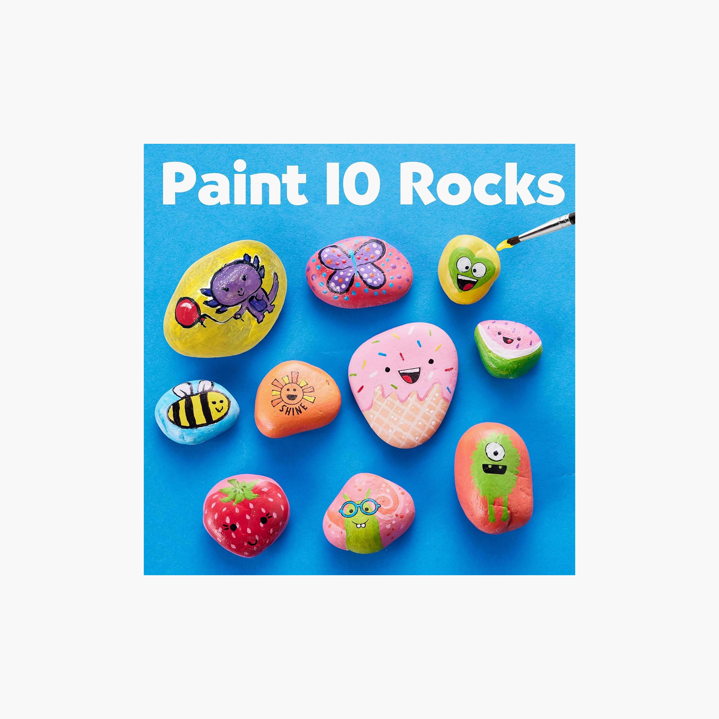 Creativity for Kids Hide and Seek Rock Painting Kit with Water Resistant Paint-school-artsandcrafts-image-5