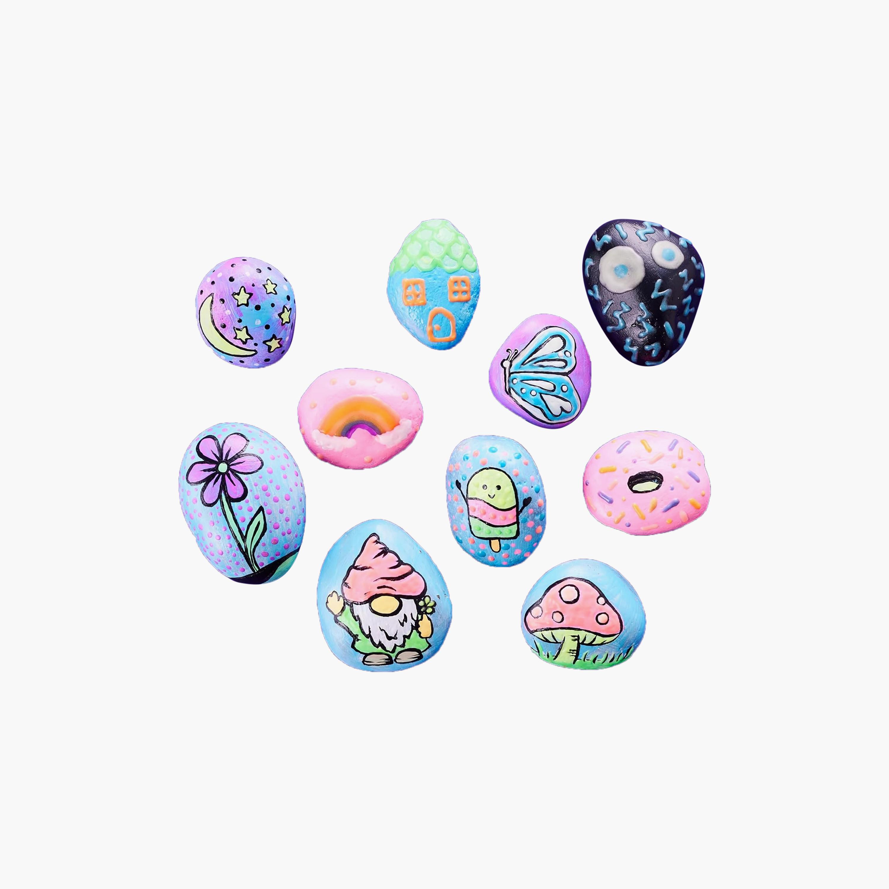 Creativity for Kids Glow in the Dark Rock Painting Kit with Water Resistant Paint-school-artsandcrafts-image-1