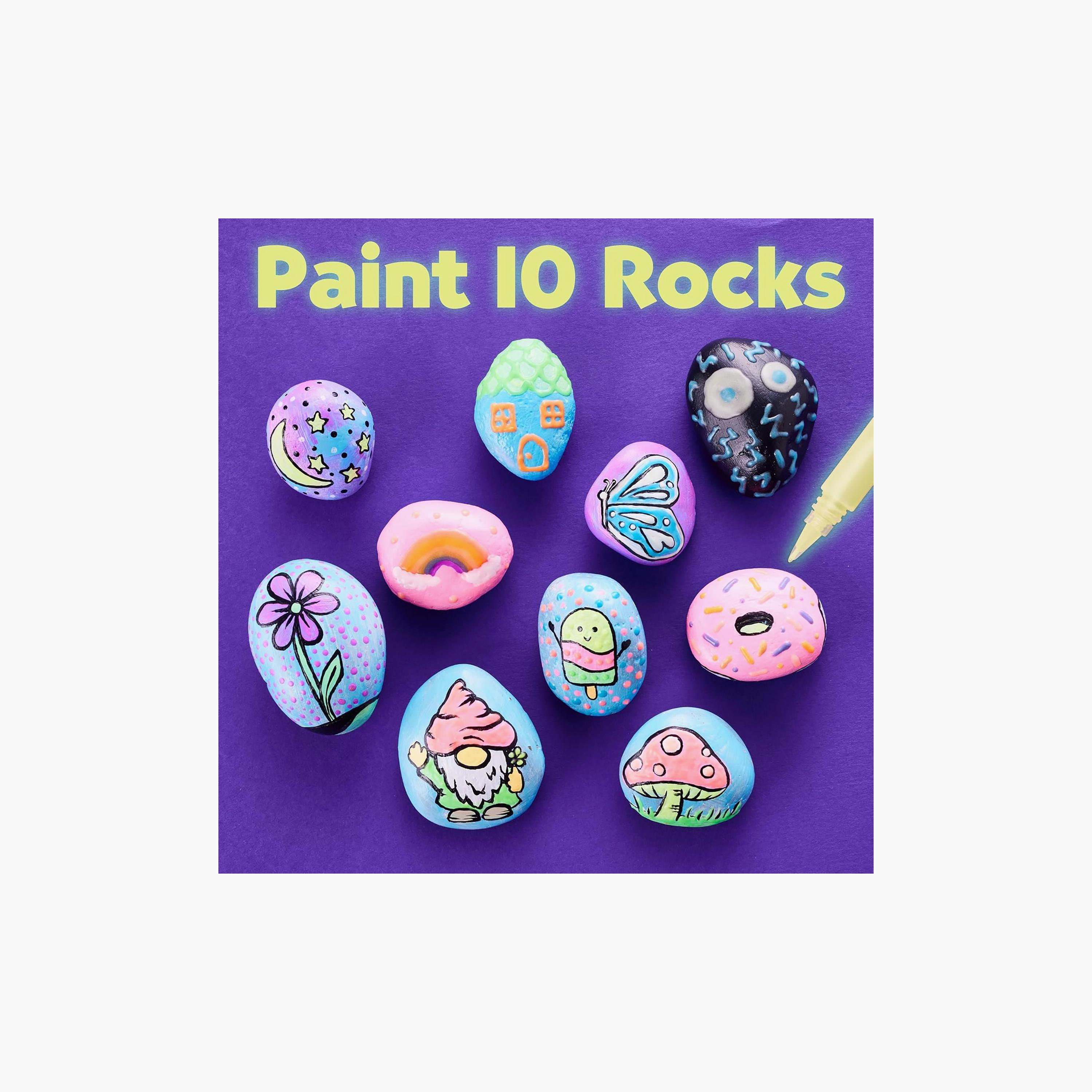 Creativity for Kids Glow in the Dark Rock Painting Kit with Water Resistant Paint-school-artsandcrafts-image-4