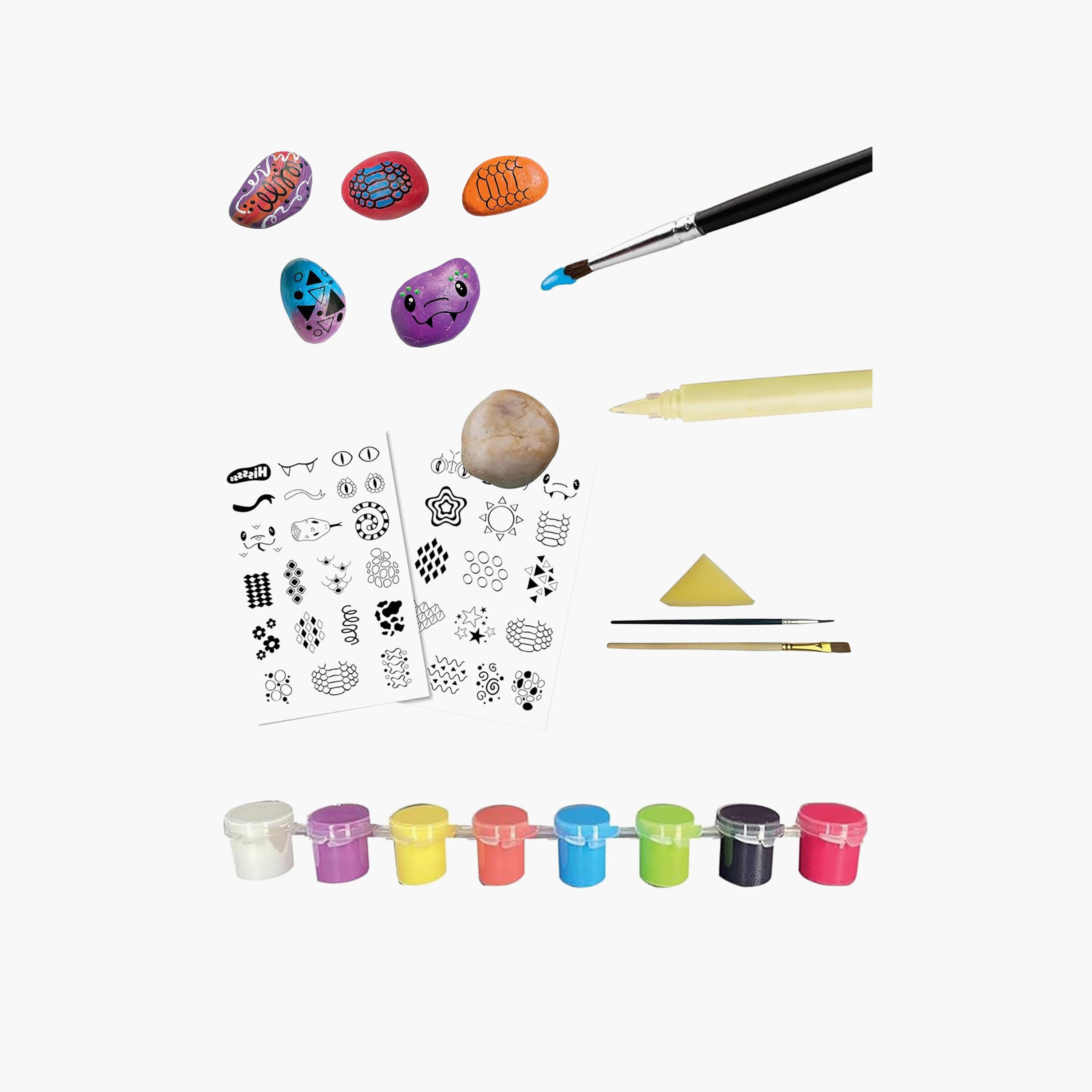 Creativity for Kids Rock Snake Bucket Kit with Bright Paints-school-artsandcrafts-image-1