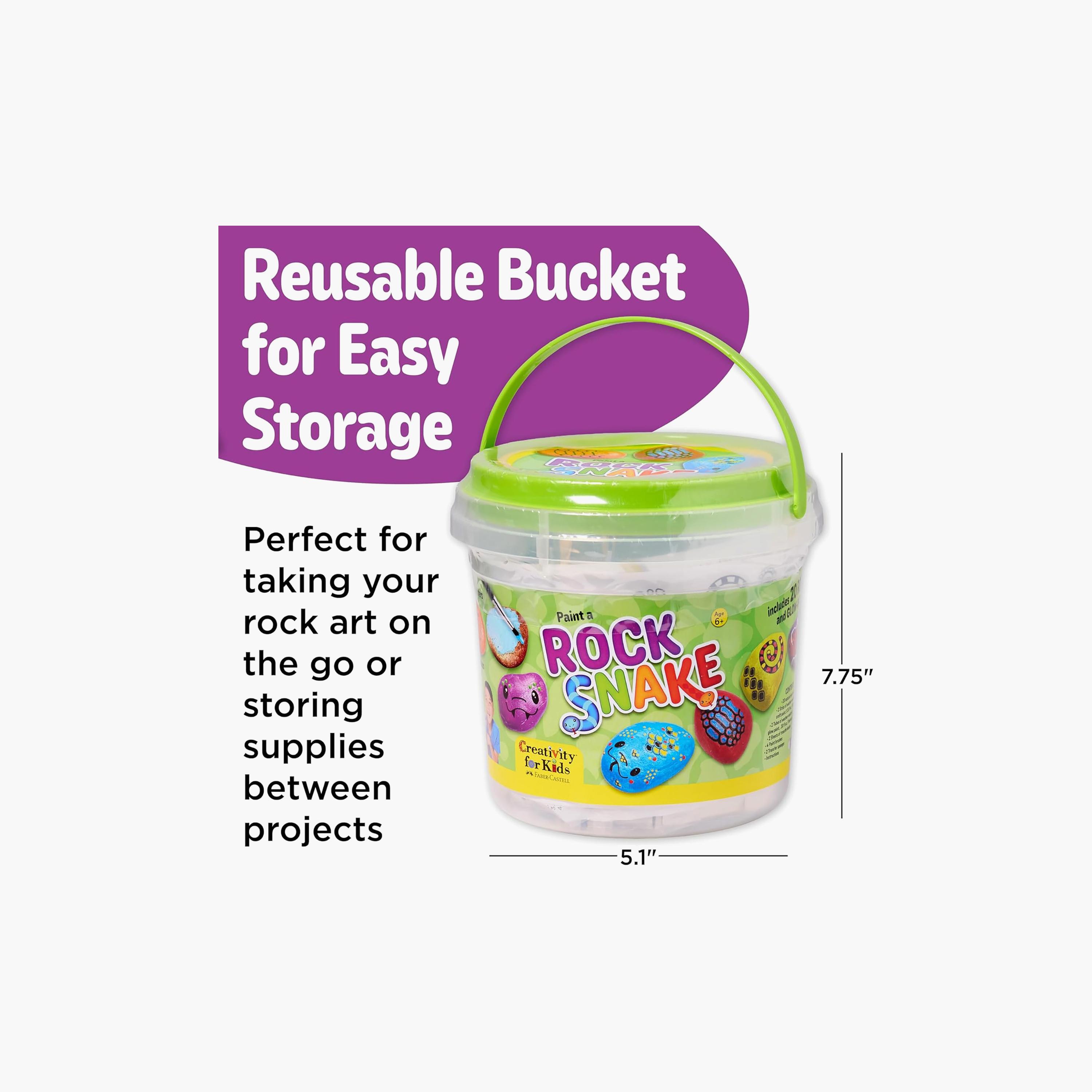 Creativity for Kids Rock Snake Bucket Kit with Bright Paints-school-artsandcrafts-image-9