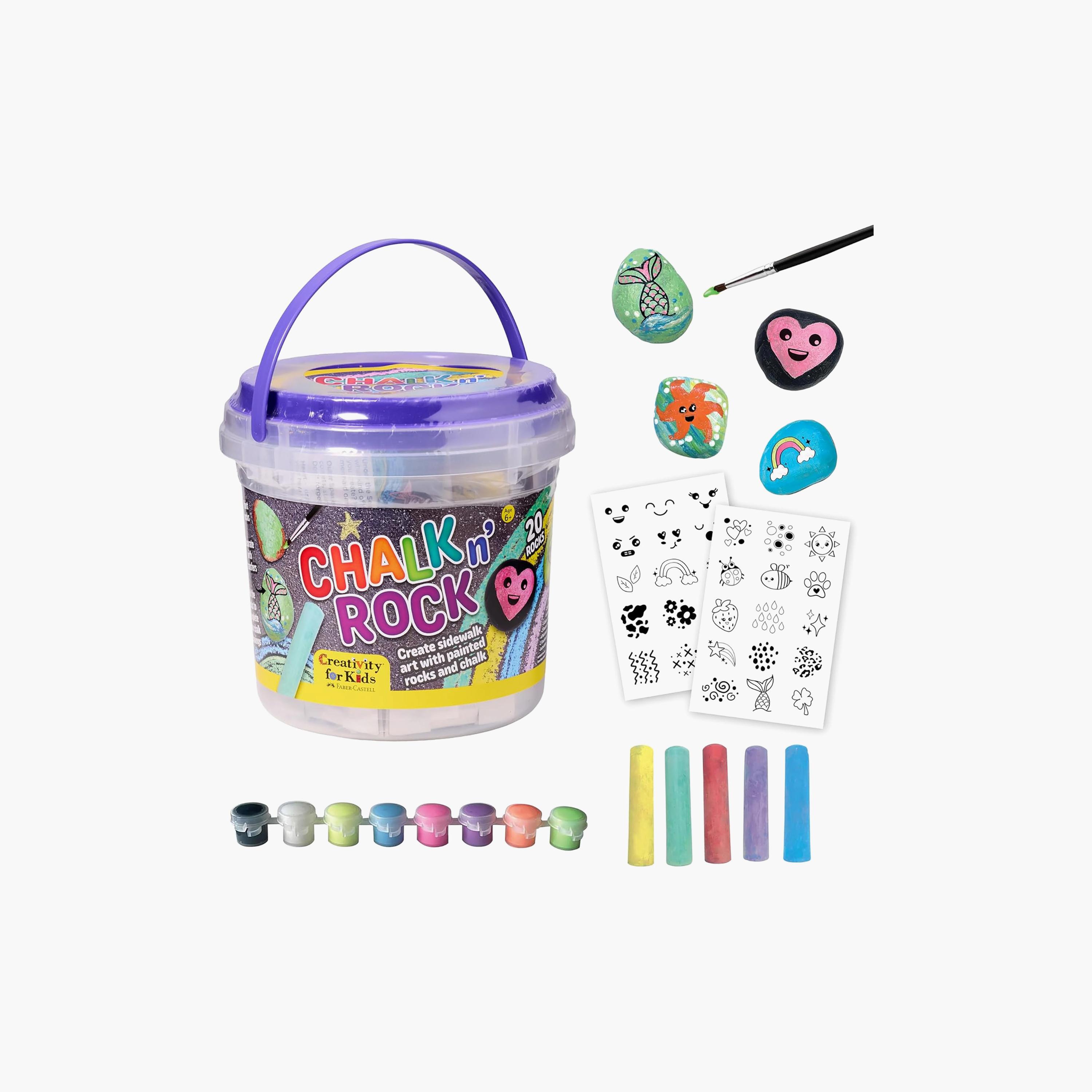 Creativity for Kids Chalk & Rock Bucket Kit with Bright Paints-school-artsandcrafts-image-2