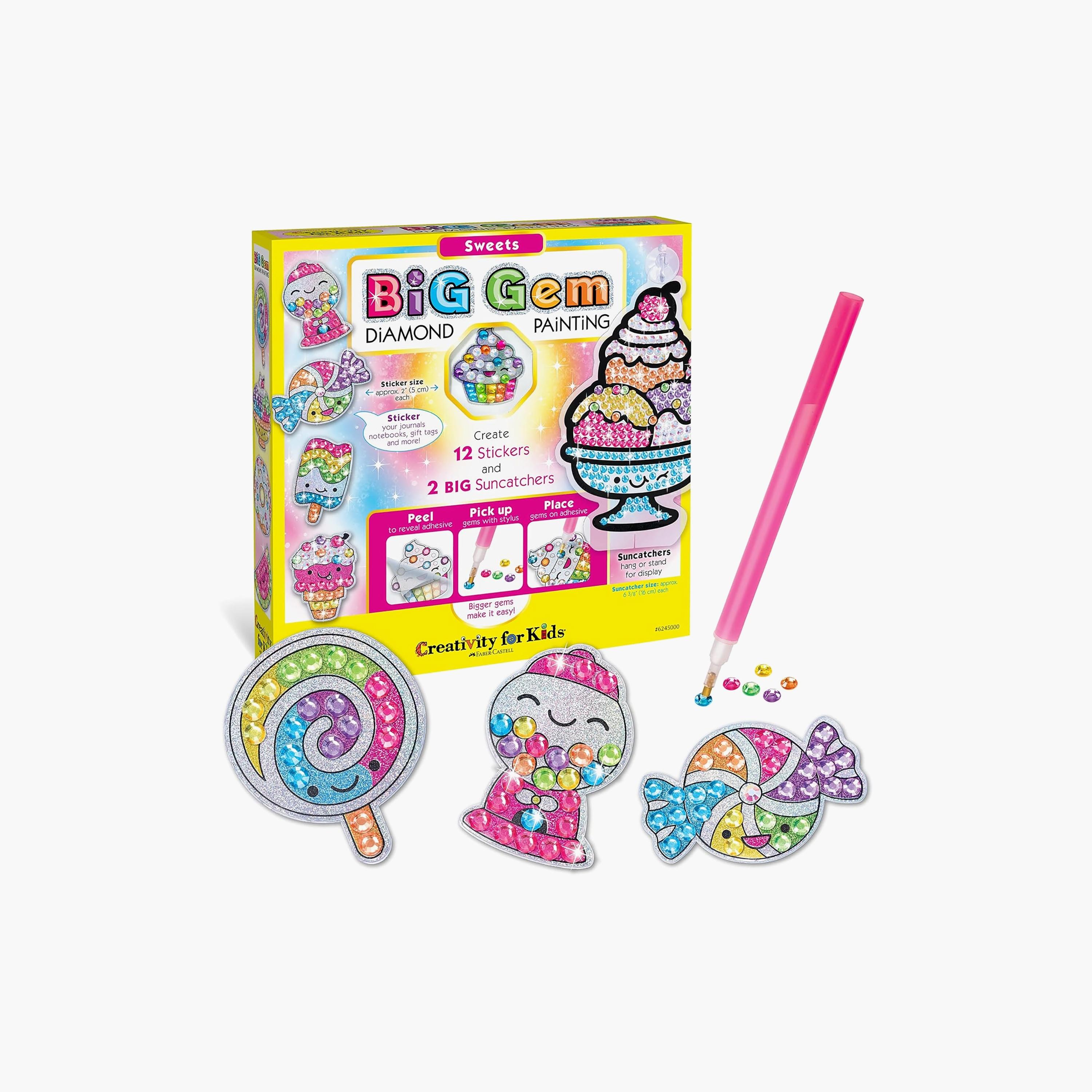 Creativity for Kids Big Gem Diamond Painting Kit with Sweets Stickers and Suncatchers-school-artsandcrafts-image-2