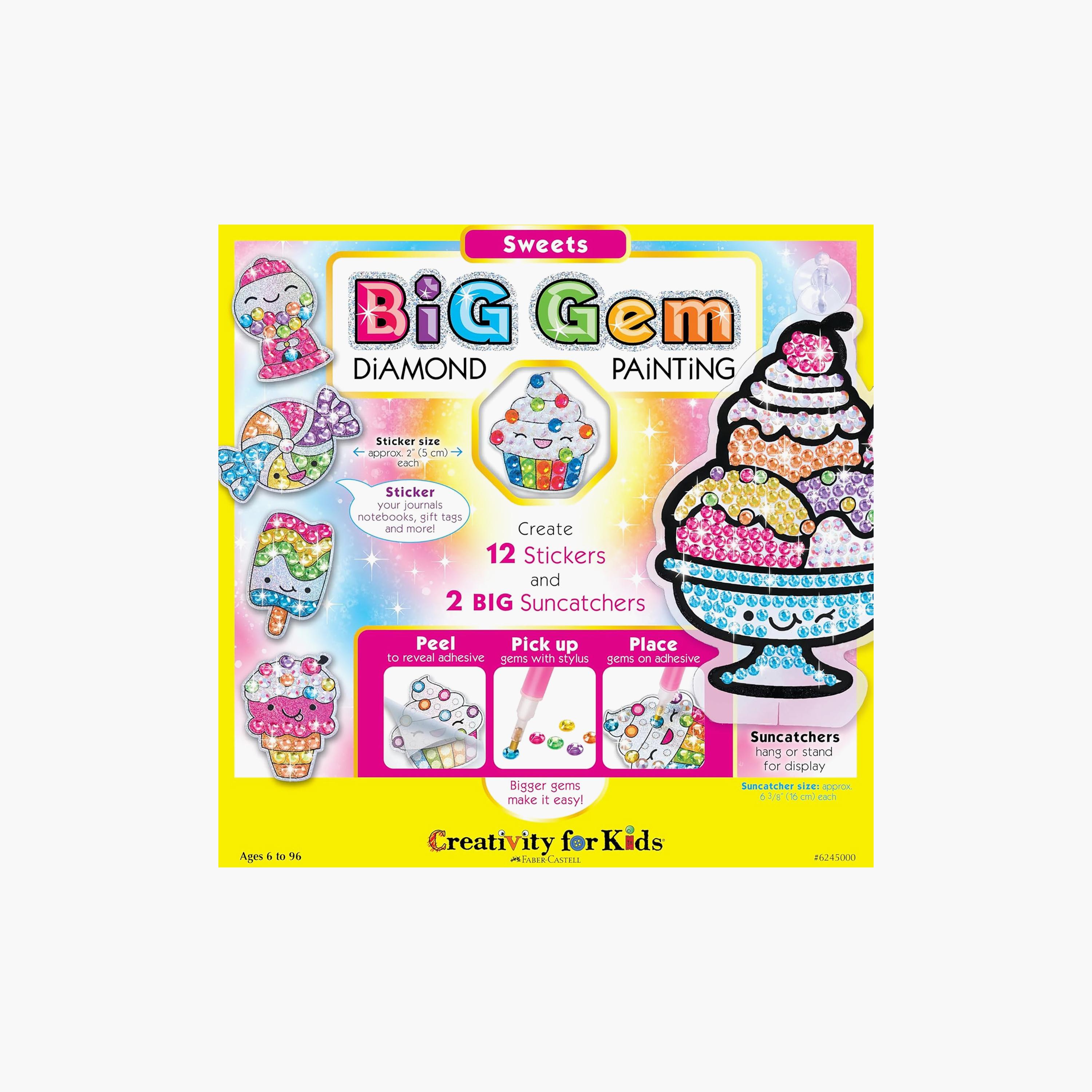 Creativity for Kids Big Gem Diamond Painting Kit with Sweets Stickers and Suncatchers-school-artsandcrafts-image-3