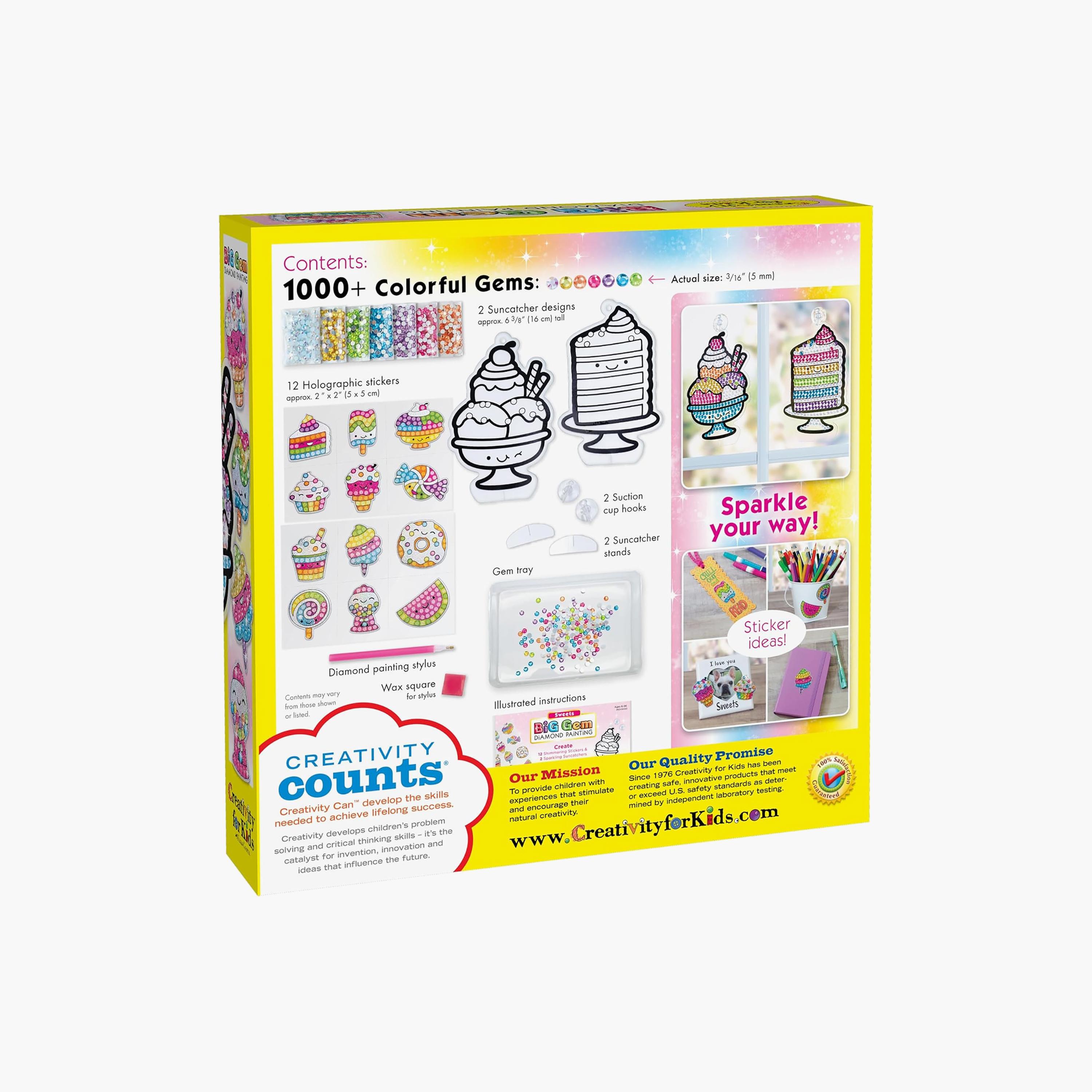 Creativity for Kids Big Gem Diamond Painting Kit with Sweets Stickers and Suncatchers-school-artsandcrafts-image-4