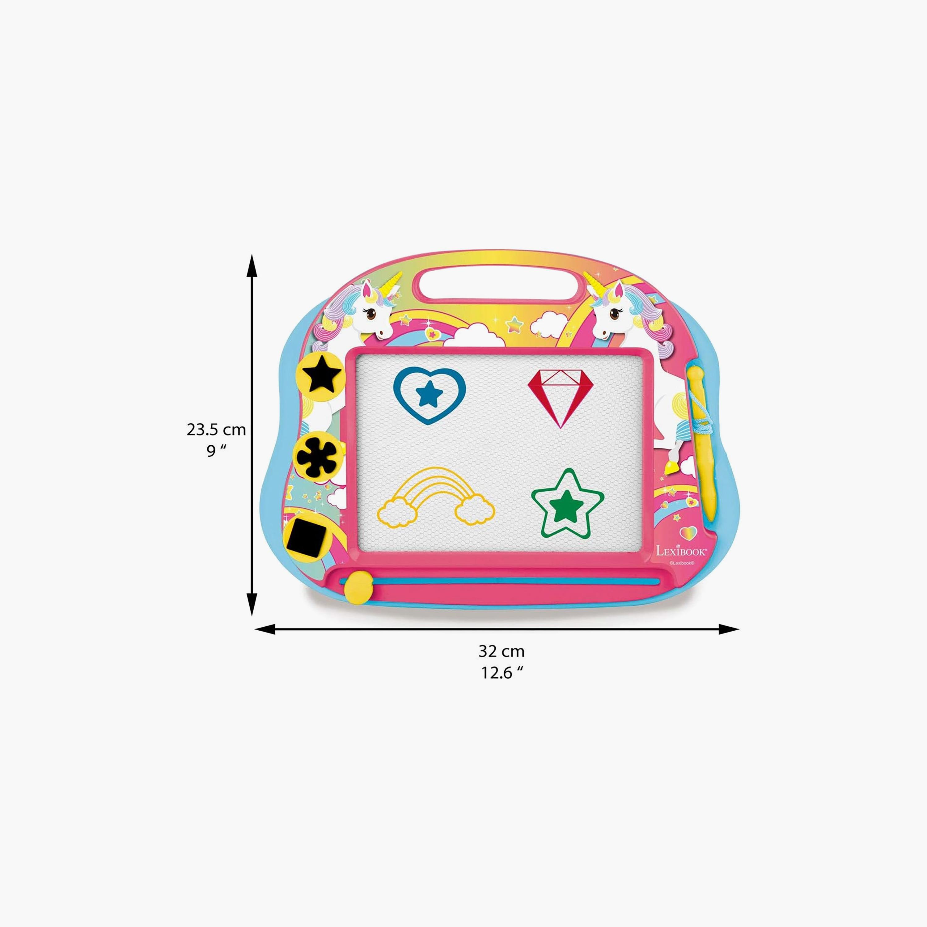 Lexibook Magic Magnetic Unicorn Drawing Board with Stylus Pen and Stamps-school-artsandcrafts-image-3
