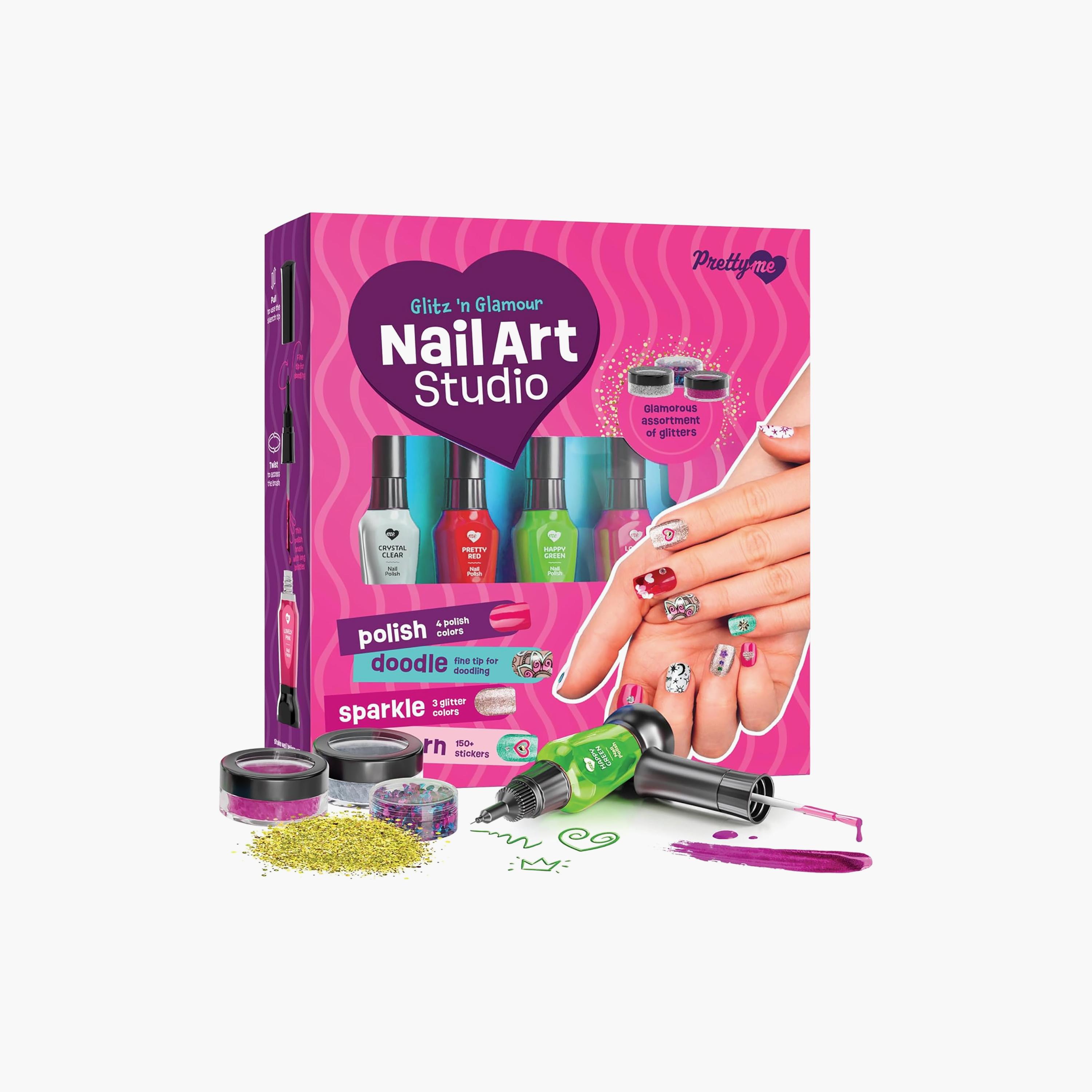 مجموعة استوديو تزيين الأظافر غليتز أند غليمور من بريتي مي-toys-roleplay-makeupandcosmeticsets-image-2