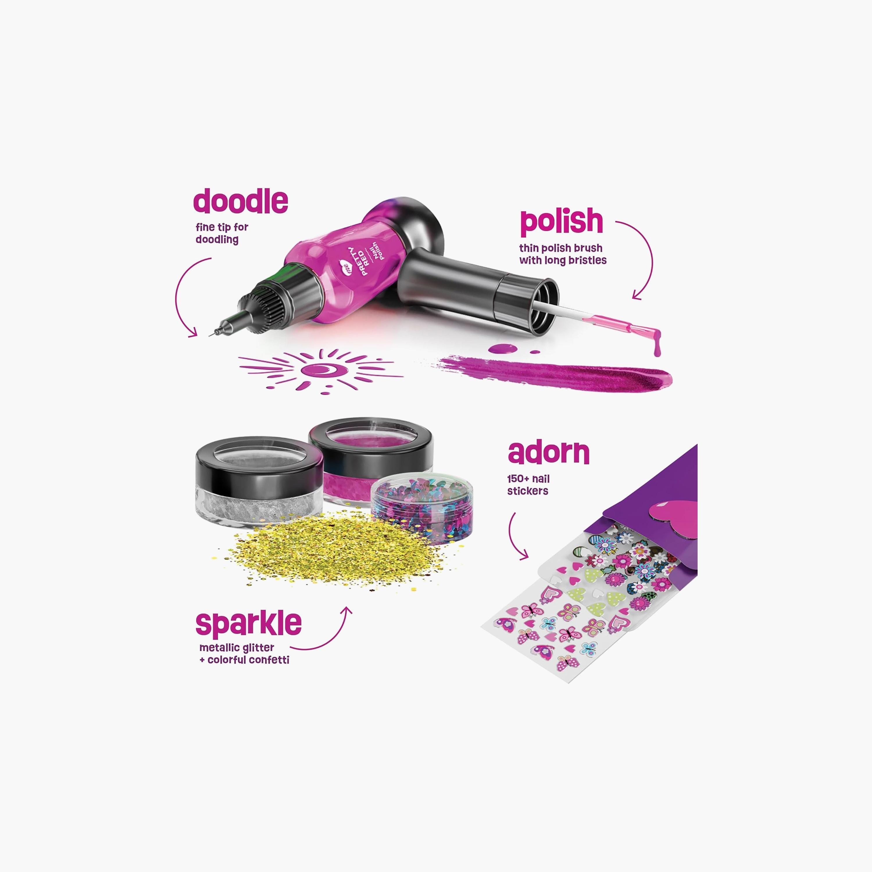مجموعة استوديو تزيين الأظافر غليتز أند غليمور من بريتي مي-toys-roleplay-makeupandcosmeticsets-image-3