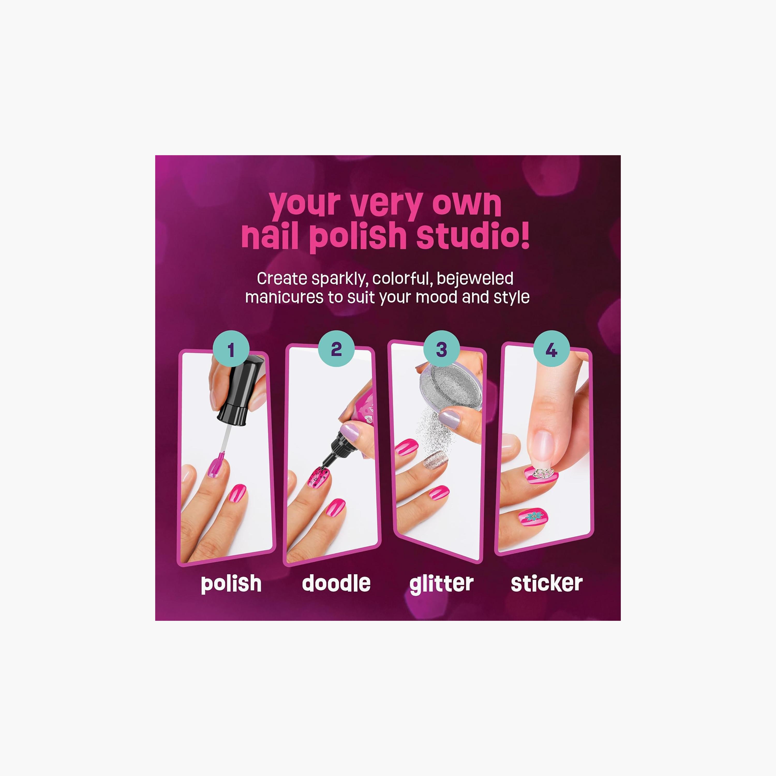مجموعة استوديو تزيين الأظافر غليتز أند غليمور من بريتي مي-toys-roleplay-makeupandcosmeticsets-image-6