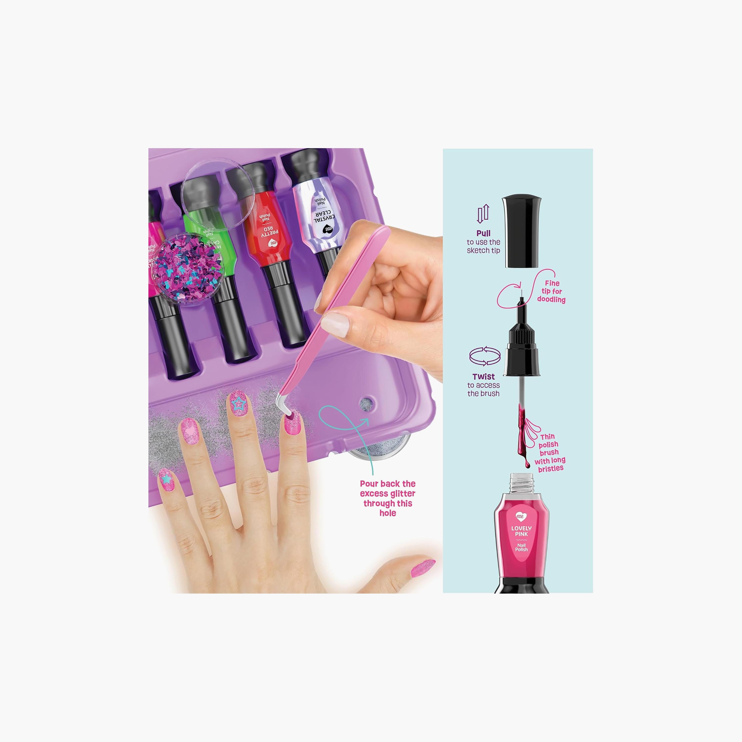 مجموعة استوديو تزيين الأظافر غليتز أند غليمور من بريتي مي-toys-roleplay-makeupandcosmeticsets-image-7