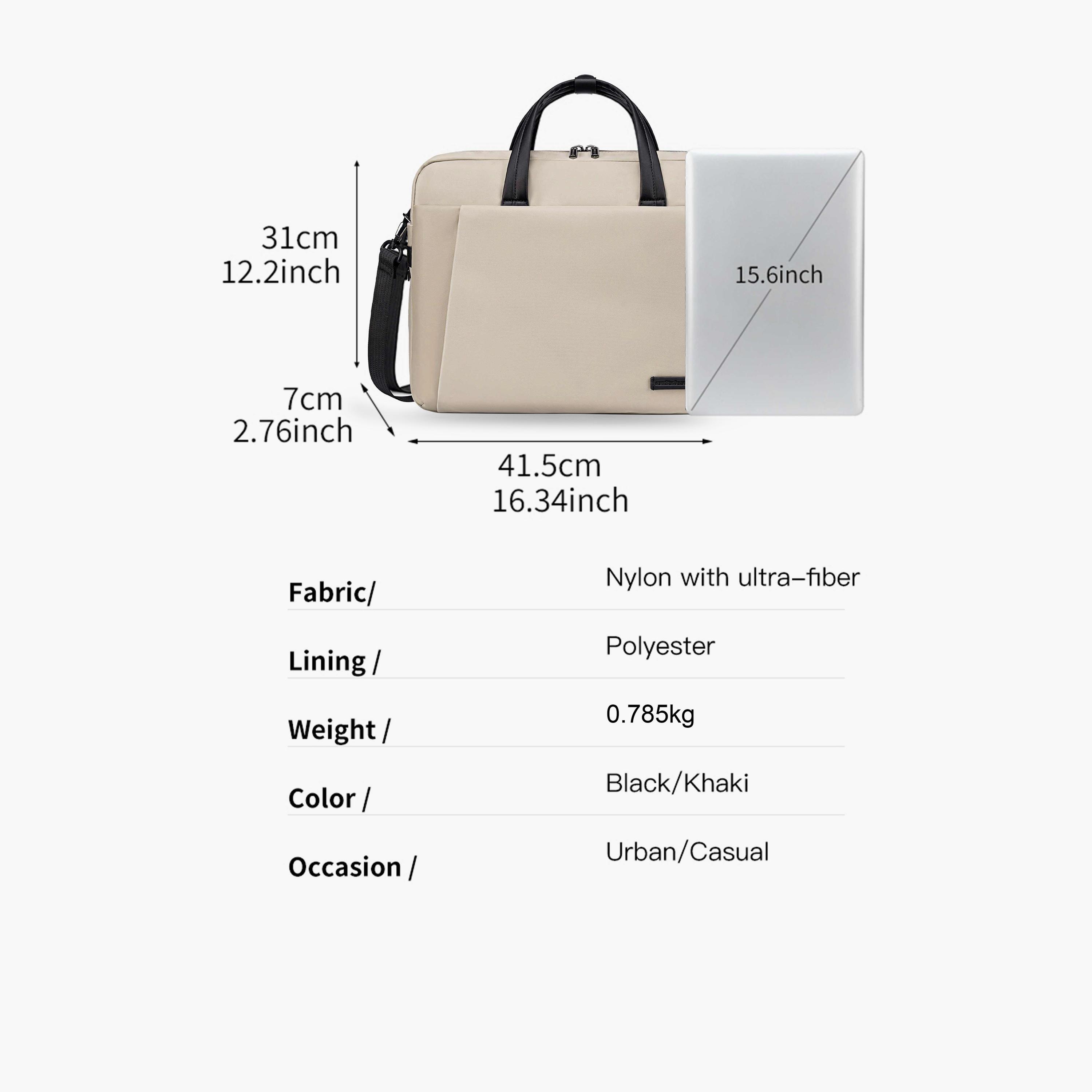 Arctic Hunter Plain Double Handle Laptop Bag with Zipper Closure and Detachable Strap | 31 X 41.5 X 7 CM-women-bagsandwallets-handbags-image-6