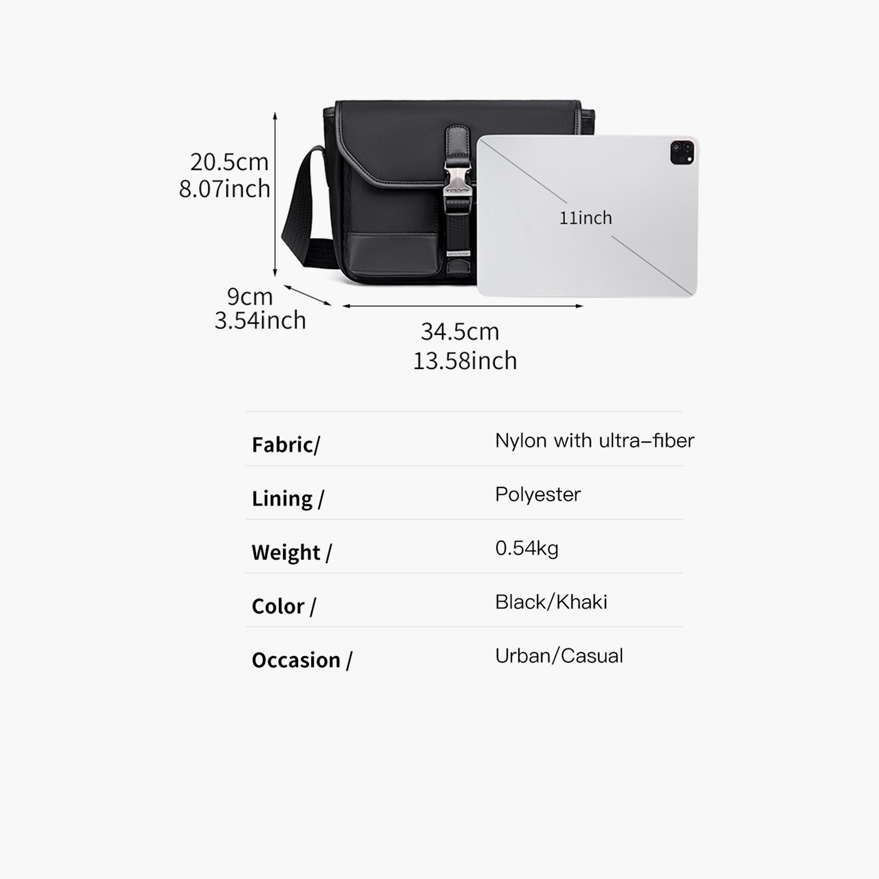 آركتيك هانتر - شنطة كتف بسيطة بغطاء قلاب وحزام قابل للتعديل | 20.5 × 34.5 × 9 سم-school-bagsandbackpacks-backpacks-image-2