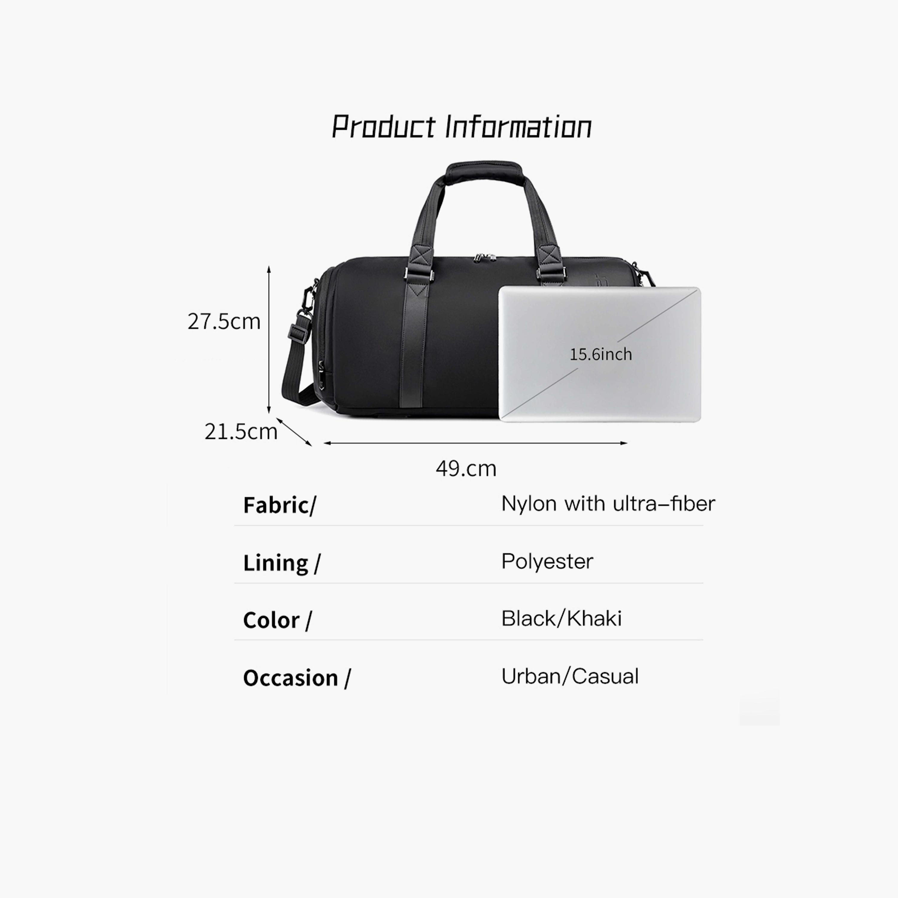 Arctic Hunter Plain Double Handle Duffel Bag with Zipper Closure and Detachable Strap | 27.5 X 49 X 21.5 CM-travel-luggagesandbags-dufflebags-image-2