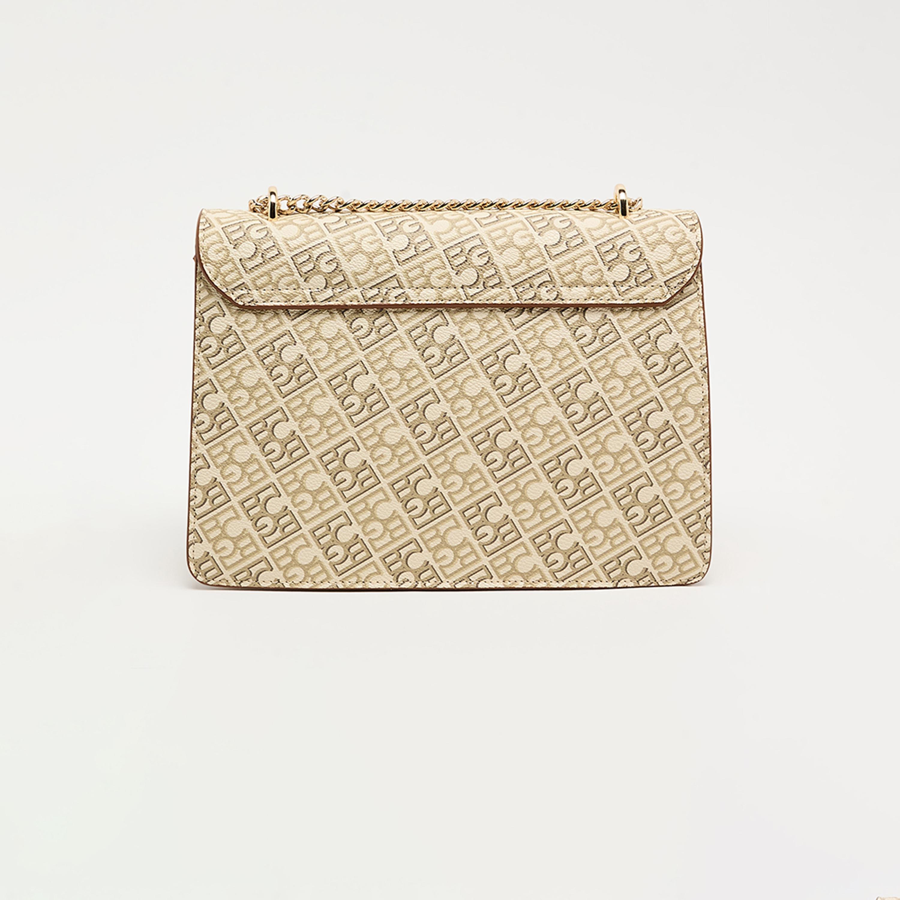 بي سي بي جي - شنطة كتف مطبوعة بإغلاق مغناطيسي وحزام سلسلة | 24 × 17 × 8 سم-women-bagsandwallets-handbags-image-2