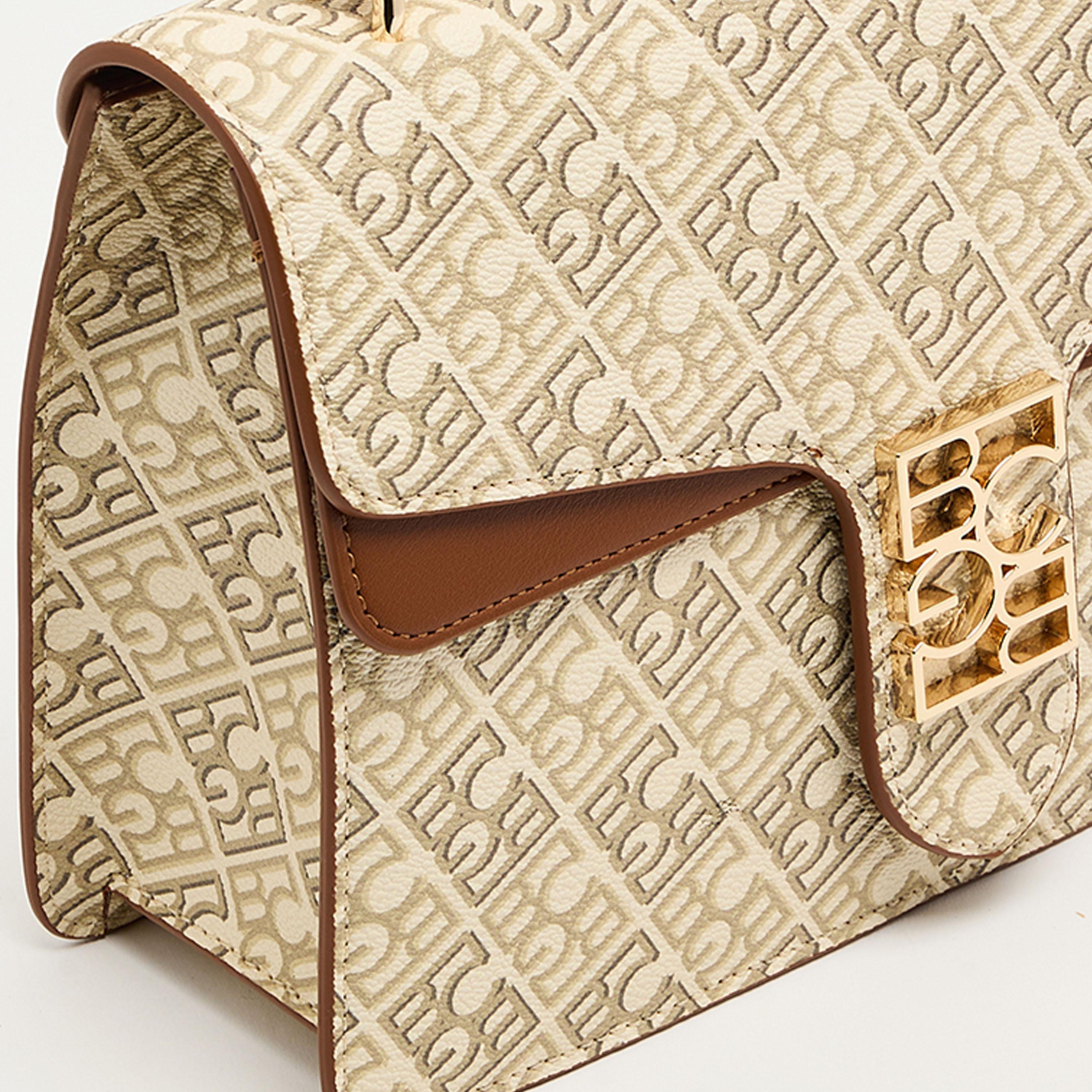 بي سي بي جي - شنطة كتف مطبوعة بإغلاق مغناطيسي وحزام سلسلة | 24 × 17 × 8 سم-women-bagsandwallets-handbags-image-4