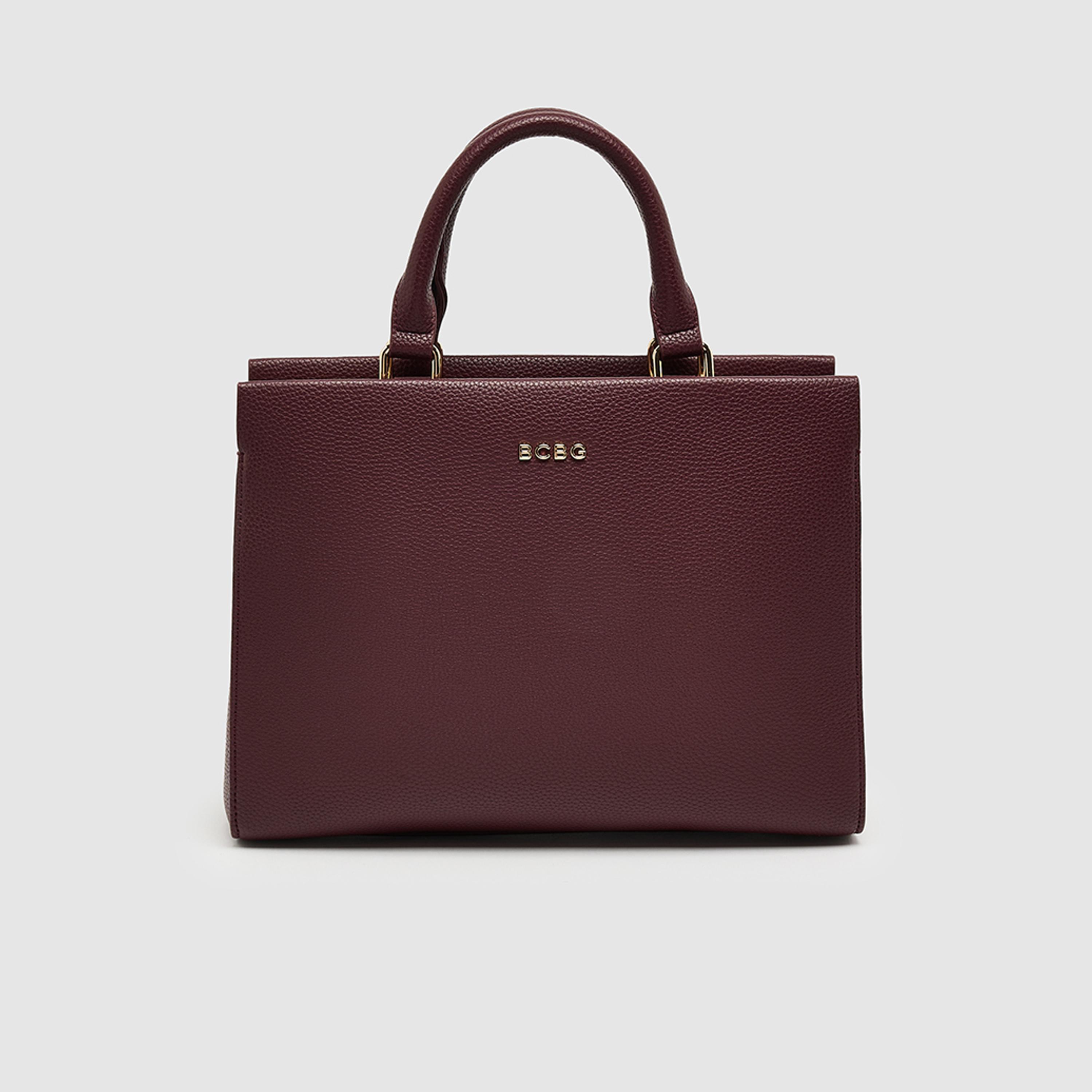 بي سي بي جي - شنطة يد علوية مزخرفة بمقبض وسحاب إغلاق وحزام قابل للتعديل | 31 × 23 × 11 سم-women-bagsandwallets-handbags-image-1
