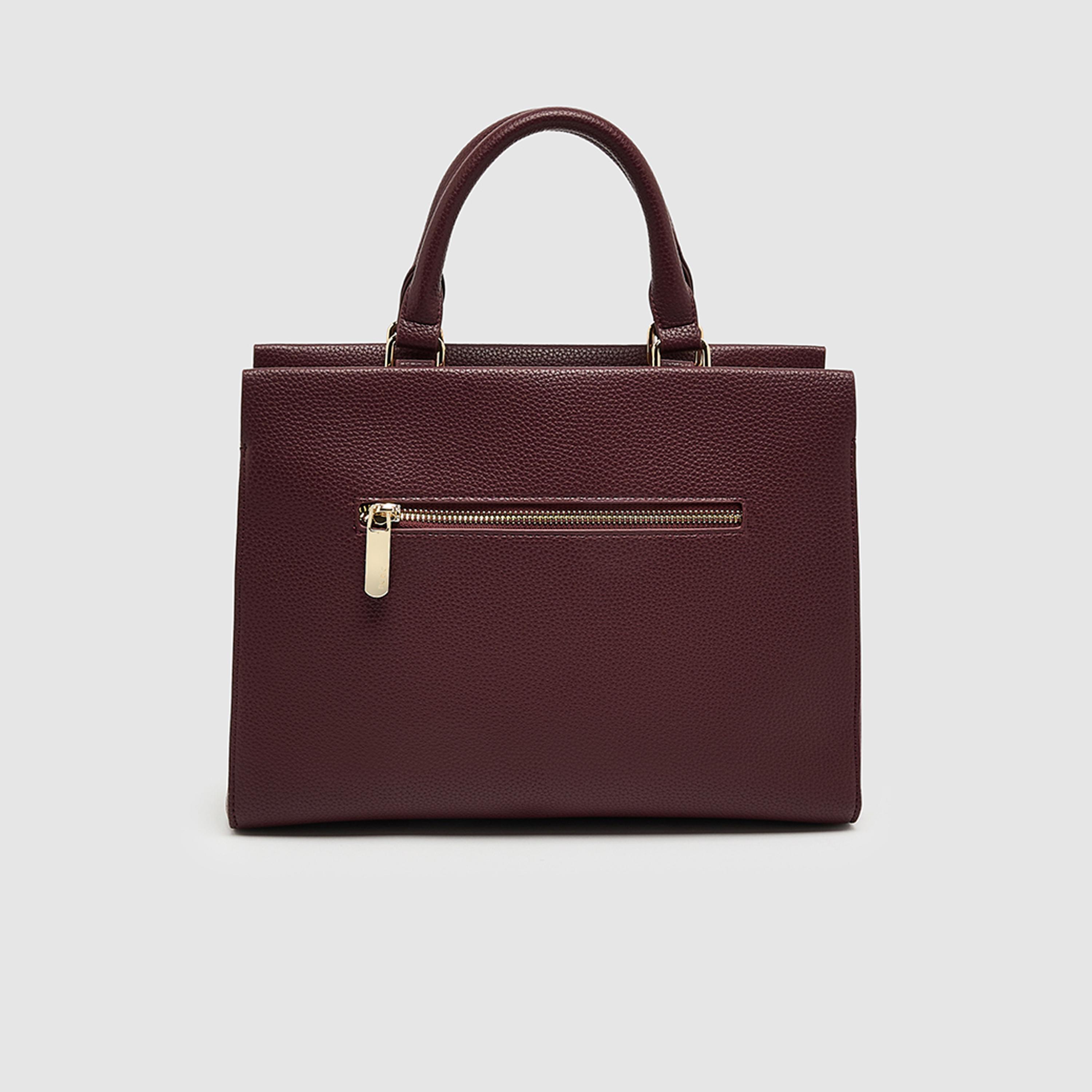 بي سي بي جي - شنطة يد علوية مزخرفة بمقبض وسحاب إغلاق وحزام قابل للتعديل | 31 × 23 × 11 سم-women-bagsandwallets-handbags-image-2