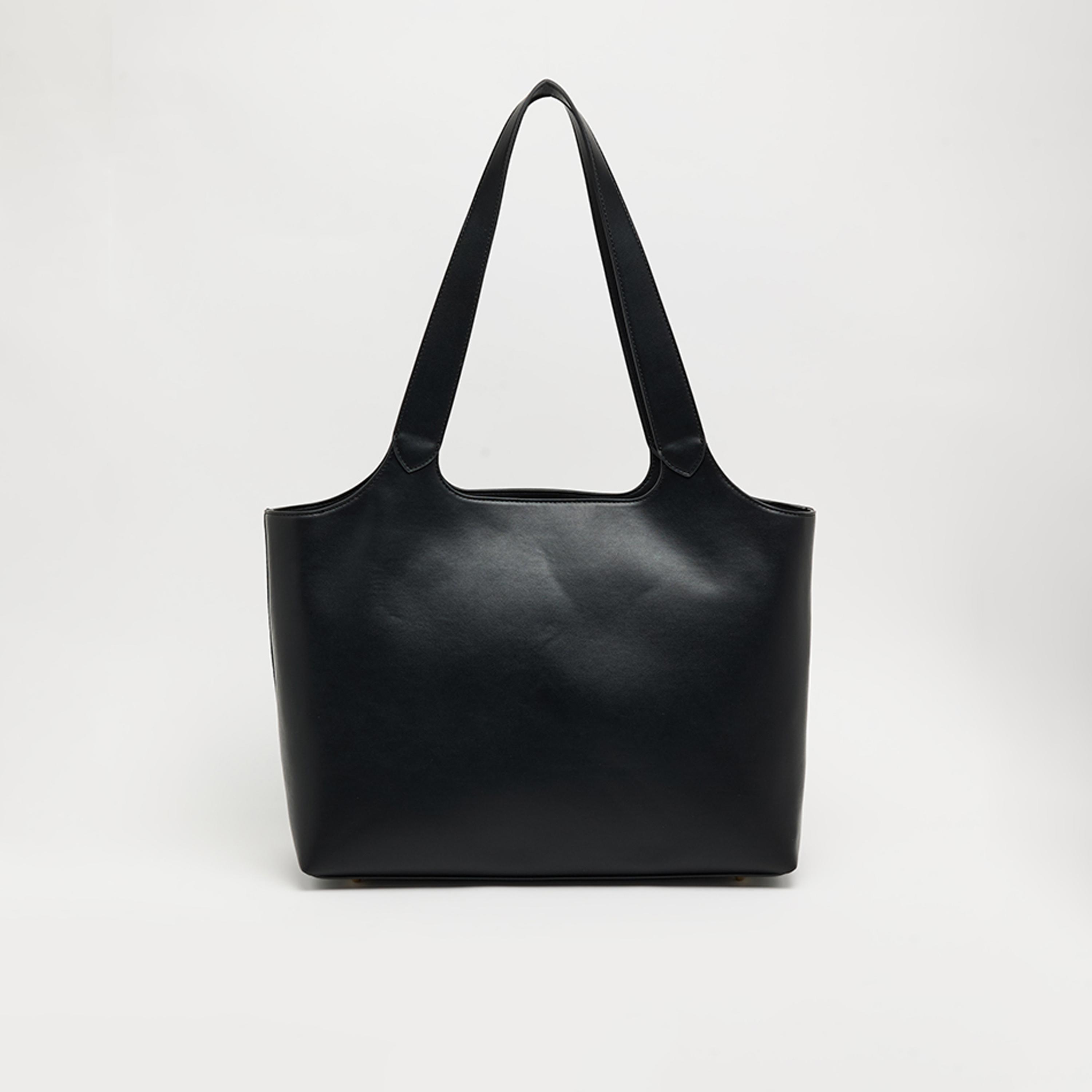 BCBG Plain Top Handle Shoulder Bag with Zipper Closure | 45 X 30 X 19 CM-women-bagsandwallets-handbags-image-3
