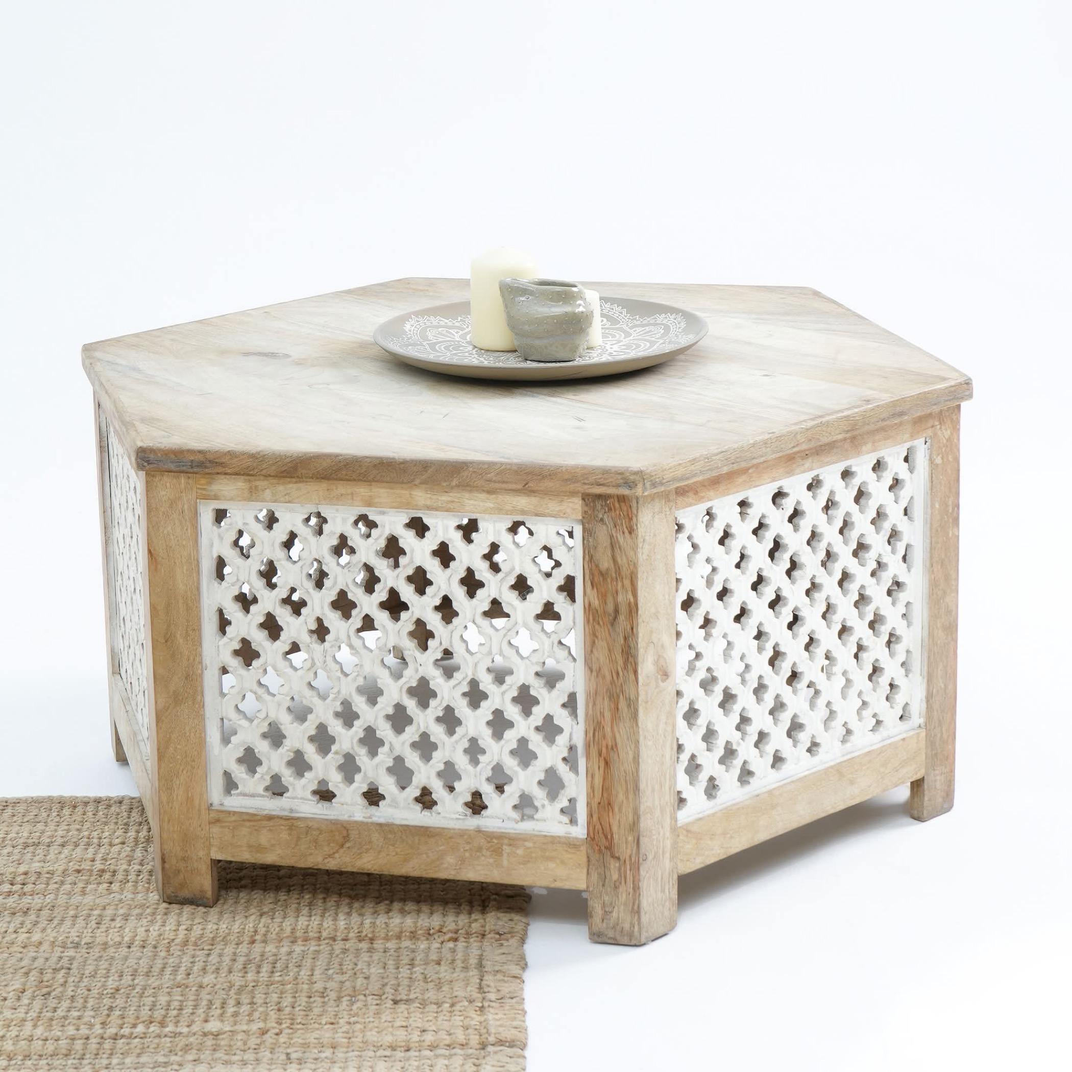 Art and Craft Grain and Glow Wooden Top Coffee Table