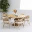 طاولة طعام 6 مقاعد بسطح خشبي بتصميم الساعة الرملية - آرت آند كرافت فيرونا-furniture-diningroom-diningtables-image-7