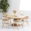 طاولة طعام 6 مقاعد بسطح خشبي بتصميم الساعة الرملية - آرت آند كرافت فيرونا-furniture-diningroom-diningtables-image-5