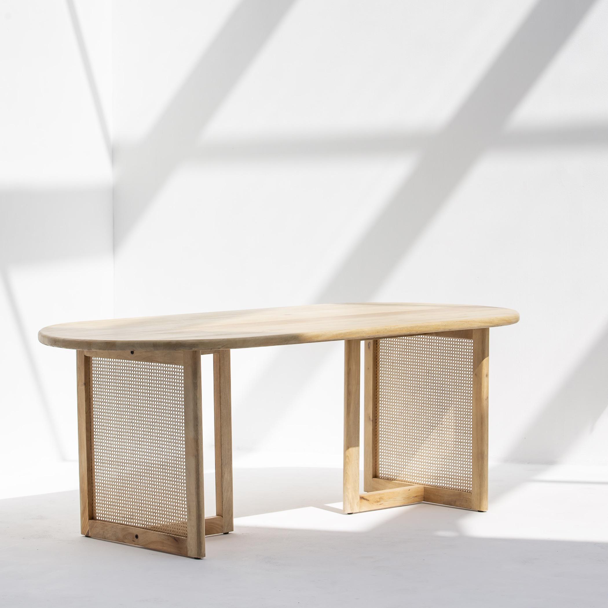 Art and Craft Canovia 5-Seater Wooden Top Dining Table