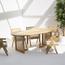 طقم طاولة سفرة بسطح خشبي لـ5 مقاعد كانوفيا - آرت أند كرافت-furniture-diningroom-diningtables-image-1