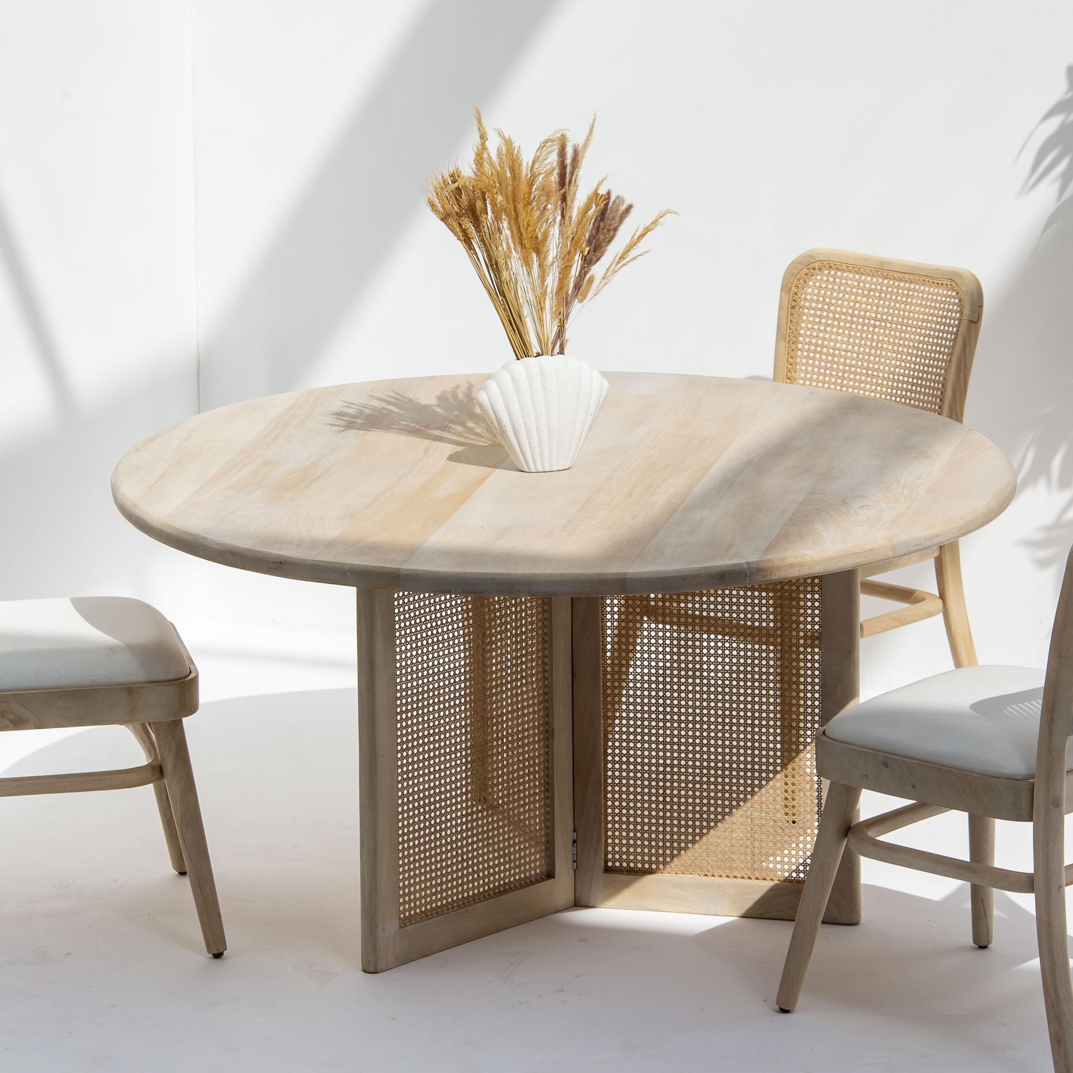 Art and Craft Canovia 6-Seater Wooden Top Dining Table
