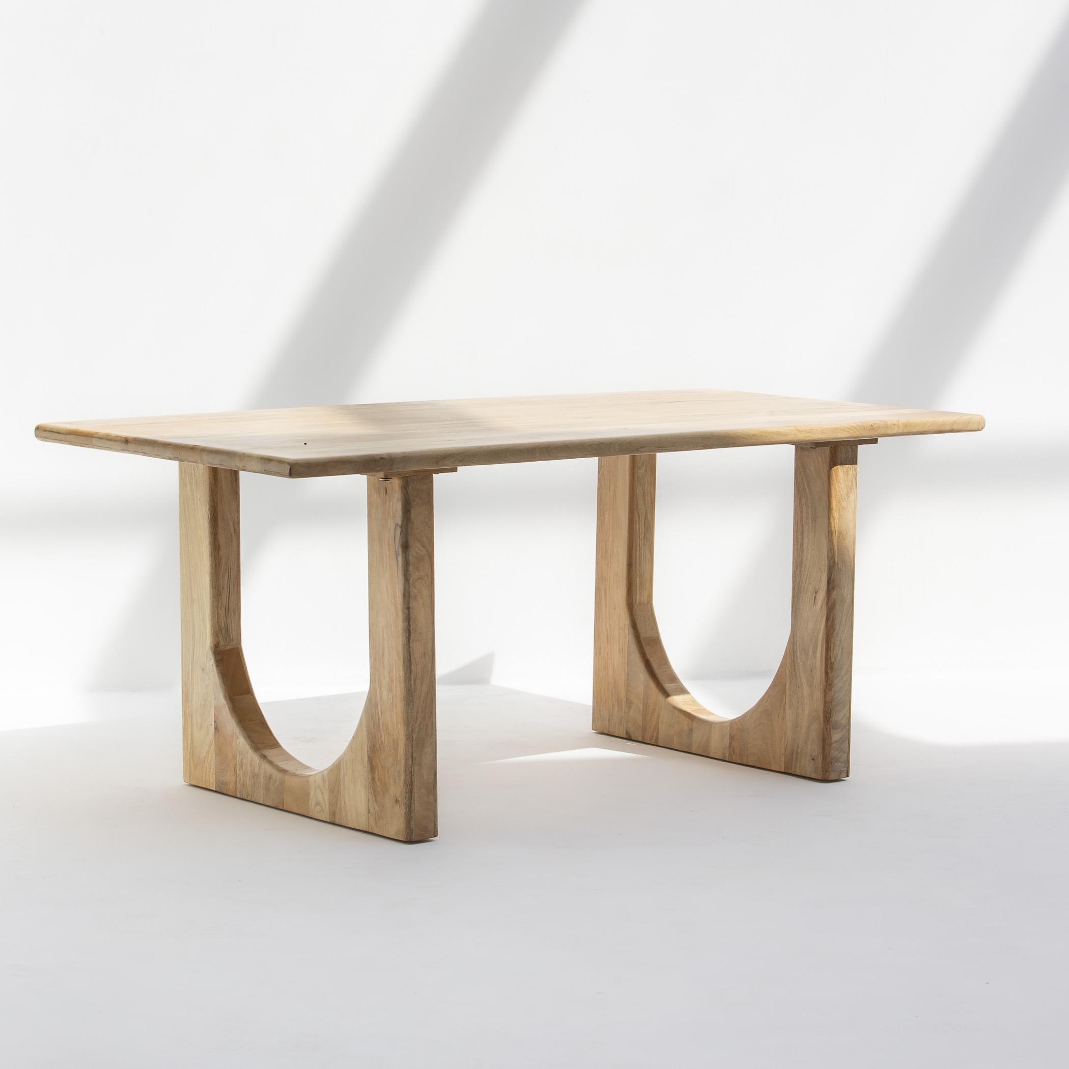 Art and Craft Luwin 6-Seater Wooden Top Dining Table