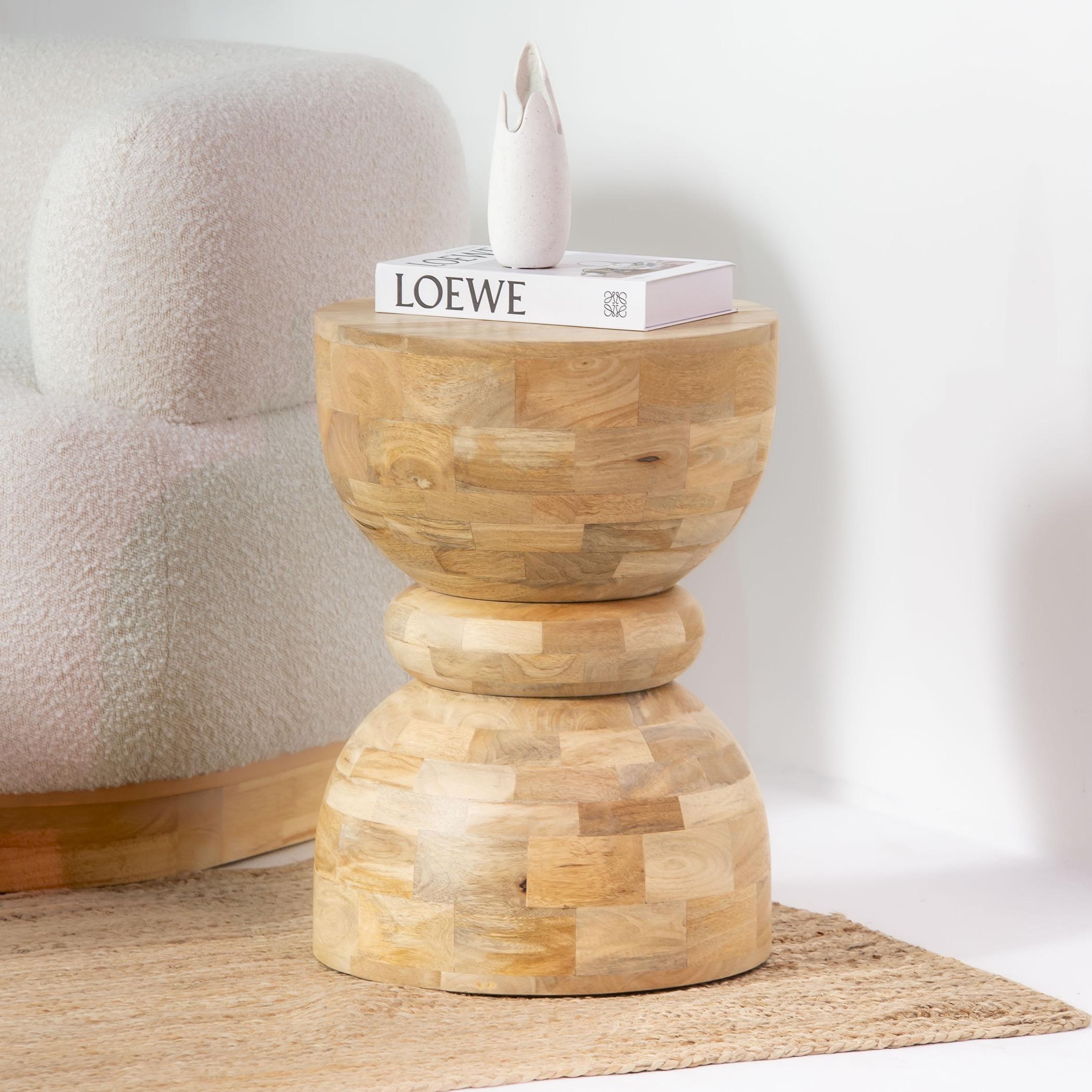 Art and Craft Mangoedge Wooden Top Side Table