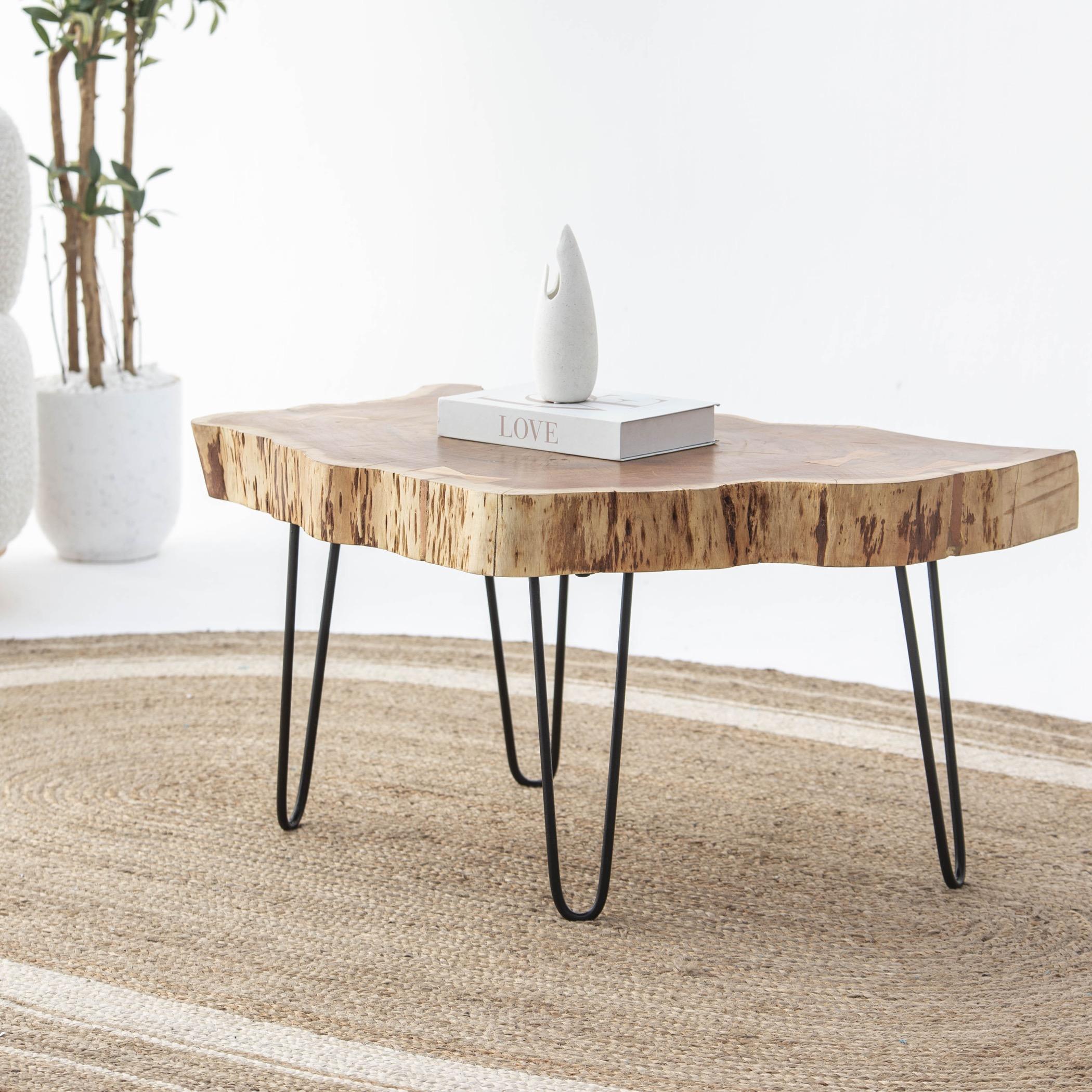 Art and Craft Wooden Top Coffee Table